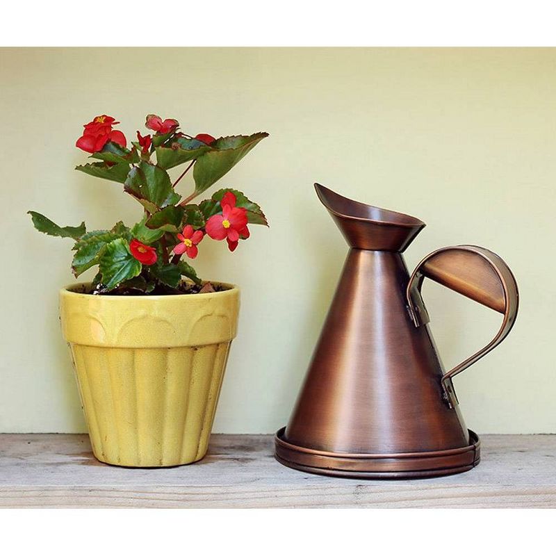12.25" Large Galvanized Steel Watering Jug Antique Copper Plated - ACHLA Designs