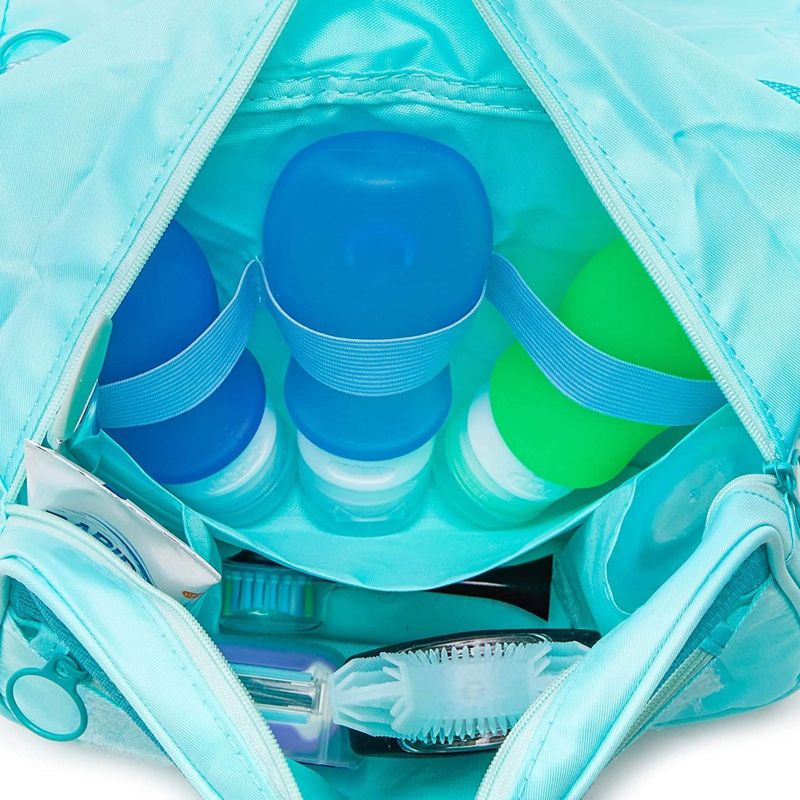 Hanging Travel Toiletry Bag for Men Women, Portable Storage Organizer with Hook for Cosmetic Makeup, Bathroom Shower Shampoo, Green