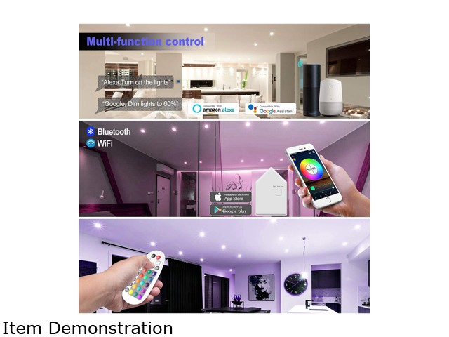 MagicLight Smart Retrofit 3 Inch 5 Watts E26 LED Recessed Can Lights, 5 in 1 RGBCW Dimmable Multicolor Bluetooth Mesh App Control Smart LED Downlight