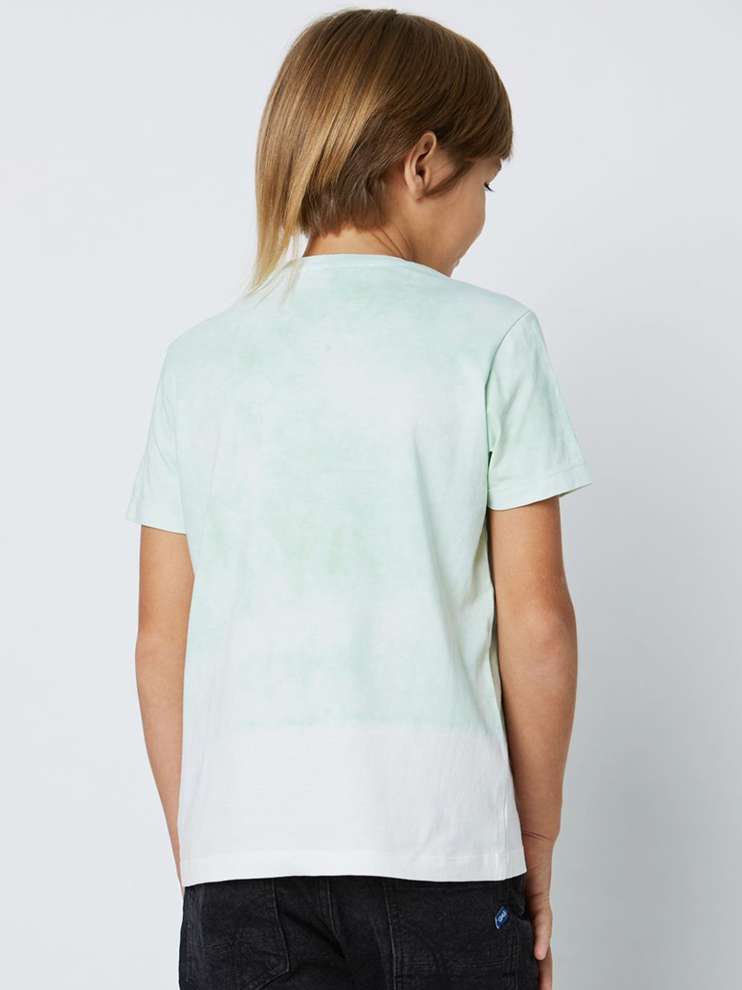 GAS KIDS Green Cotton Printed T-Shirt