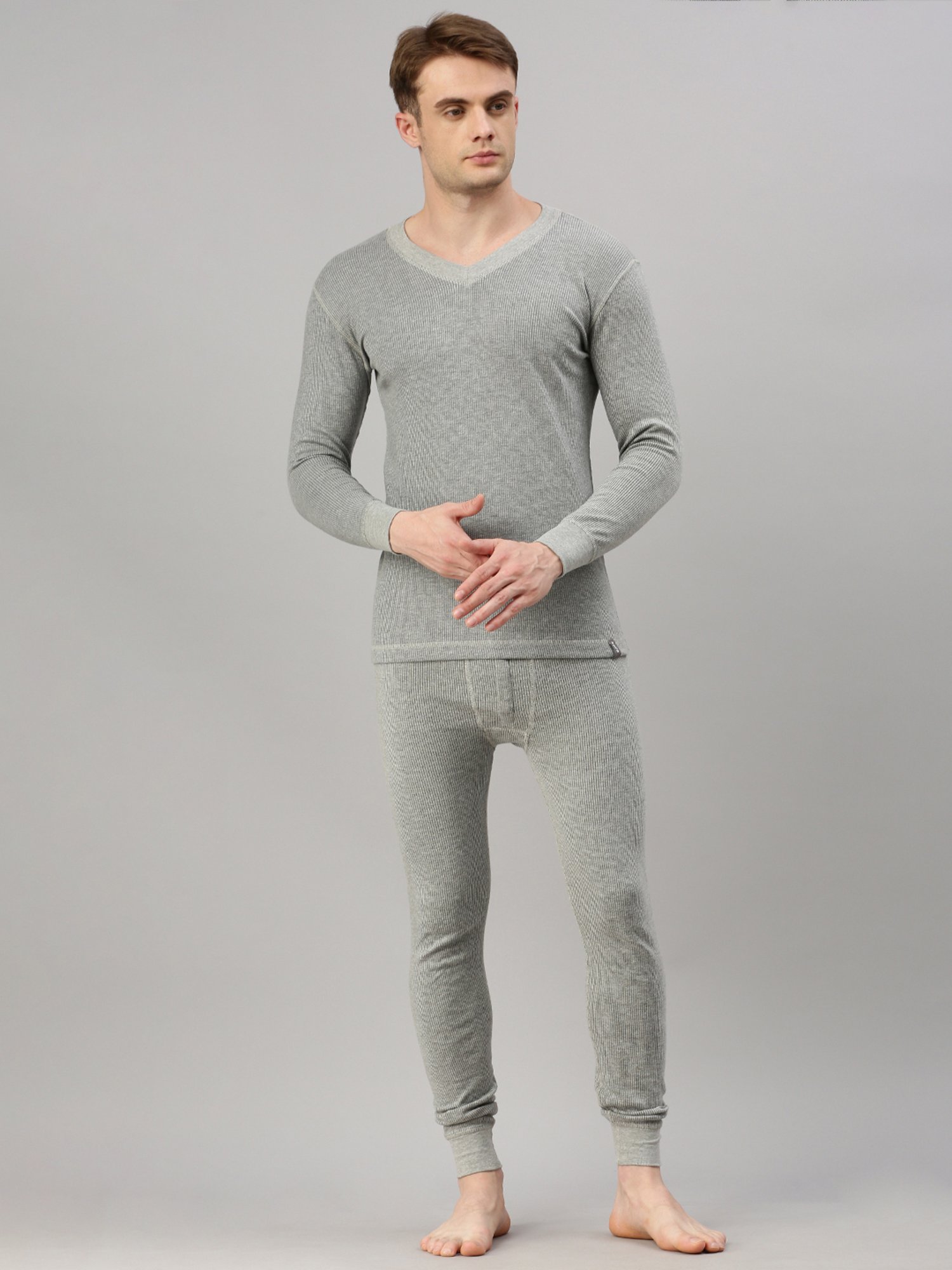 Zoiro Grey Melange Thermal Bottom