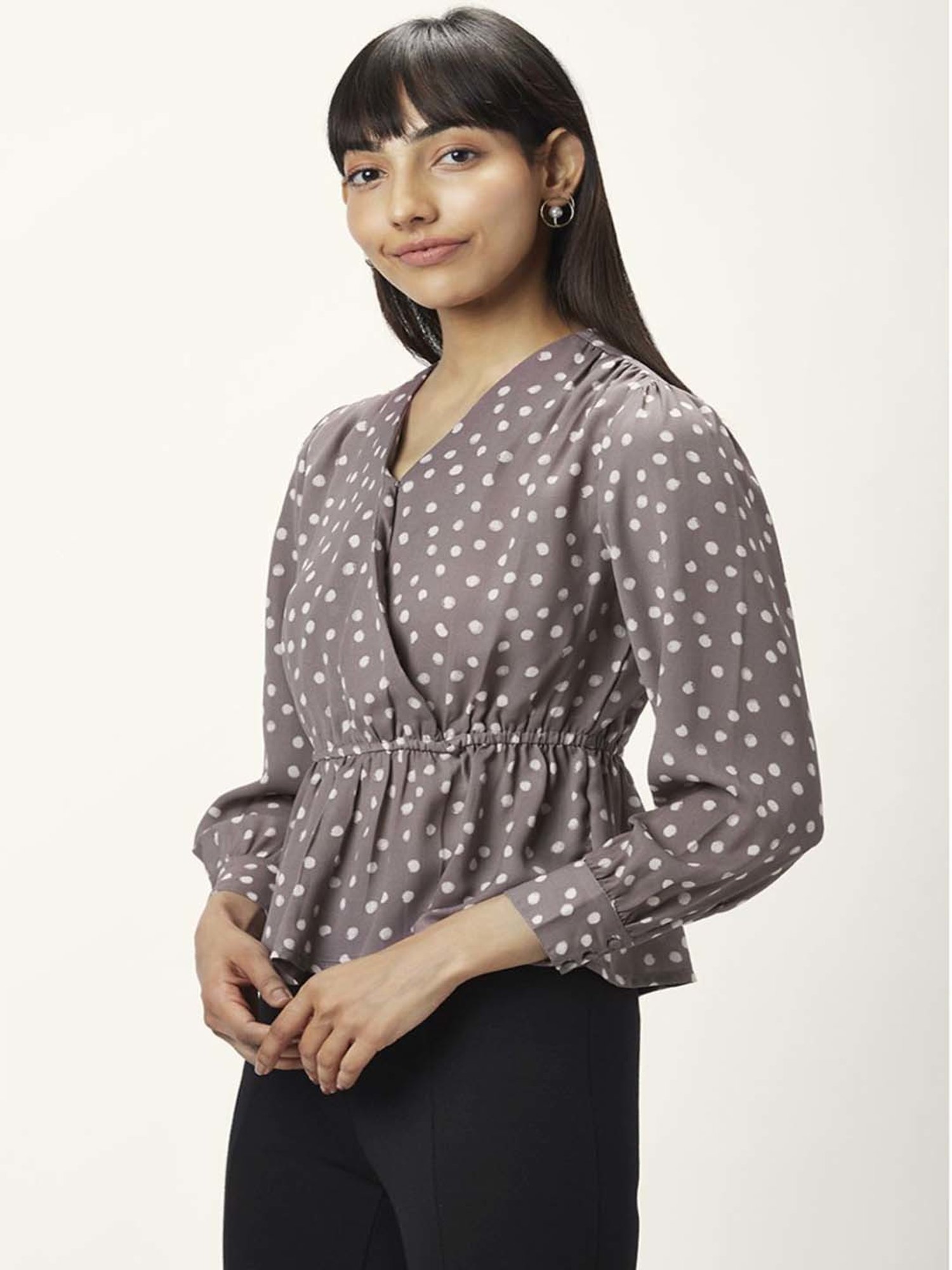 Annabelle by Pantaloons Grey Comfort Fit Top