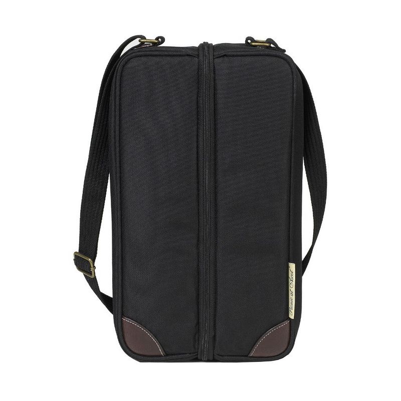 Picnic at Ascot - Deluxe Vienna Travel Coffee Tote for 2 Including Stainless Vacuum Flask, Cups, Creamer and Teaspoons