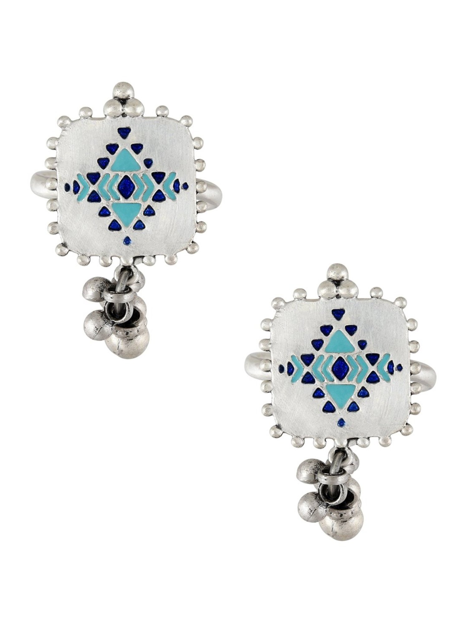 Tribe Amrapali 92.5 Sterling Silver Kilim Ghungroo Toe-Rings