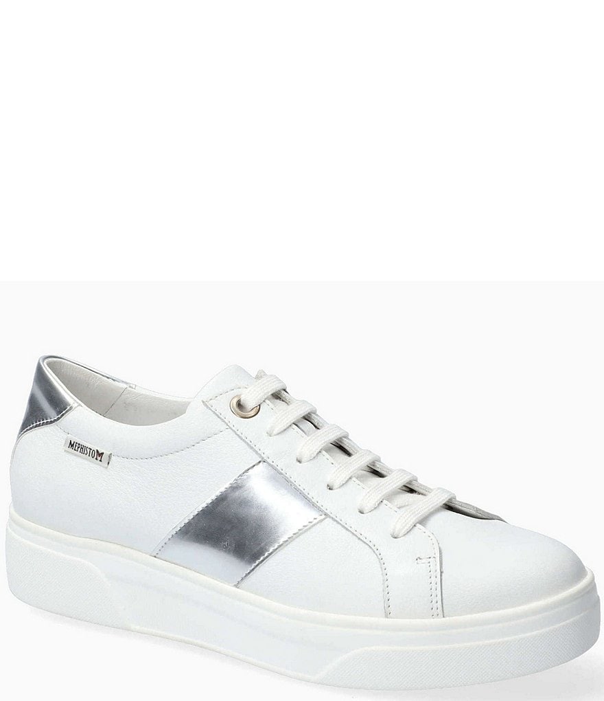 Mephisto Fay Lace-Up Leather Sneakers