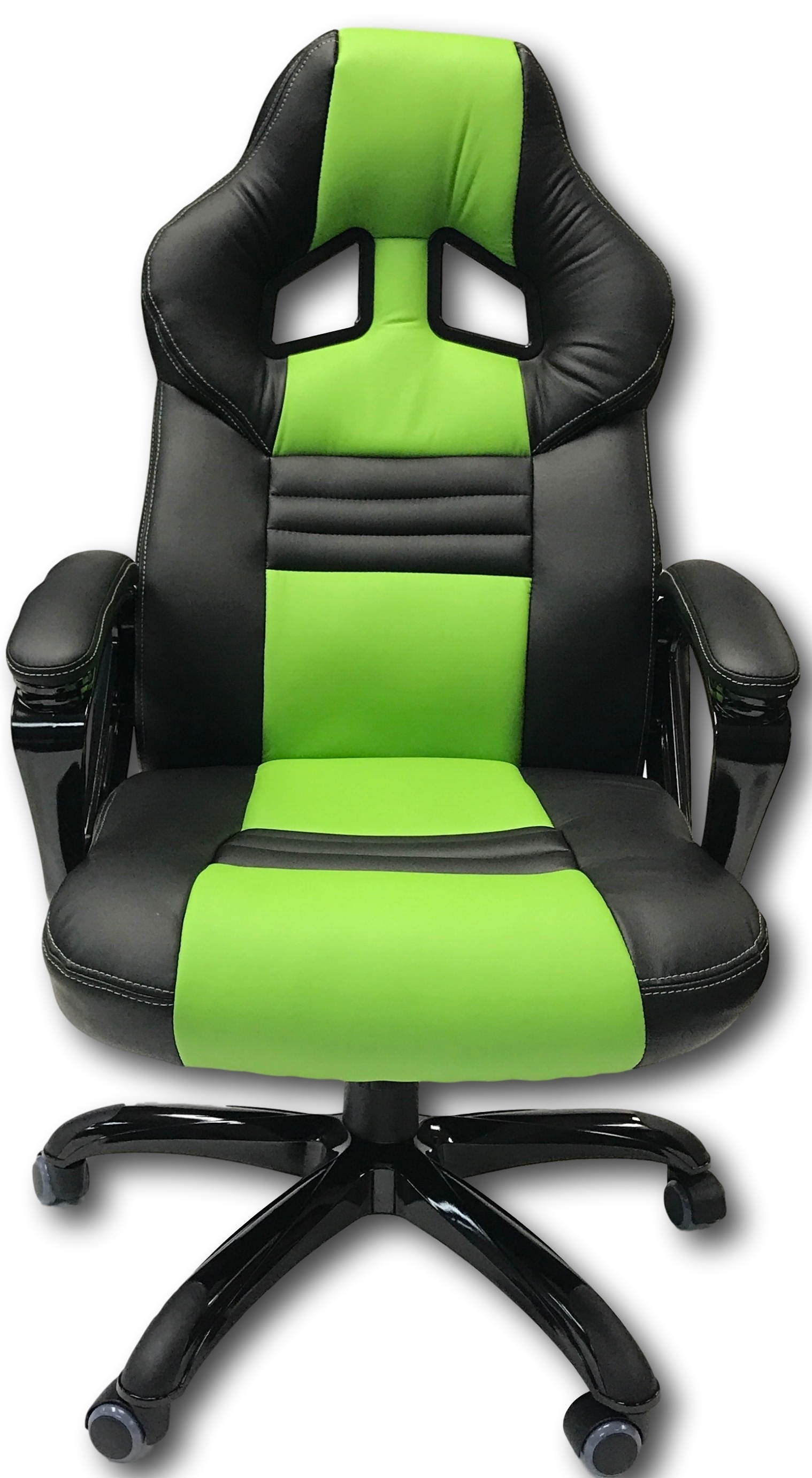 Hot sale Gaming Racing Style Swivel Home Office Chair (Black & Green)