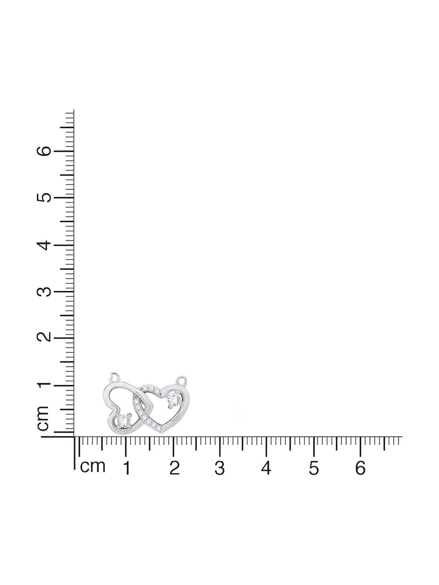 Anayra 92.5 Sterling Silver Heart Pendant with Chain for Women