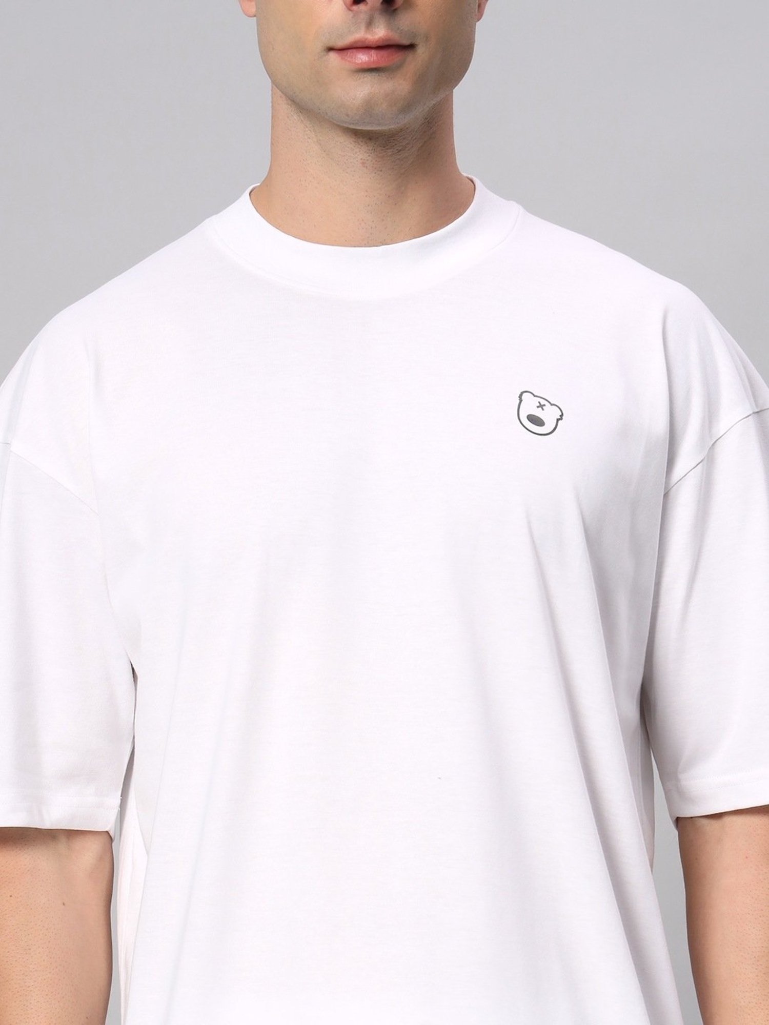 Griffel White Cotton Loose Fit T-Shirt