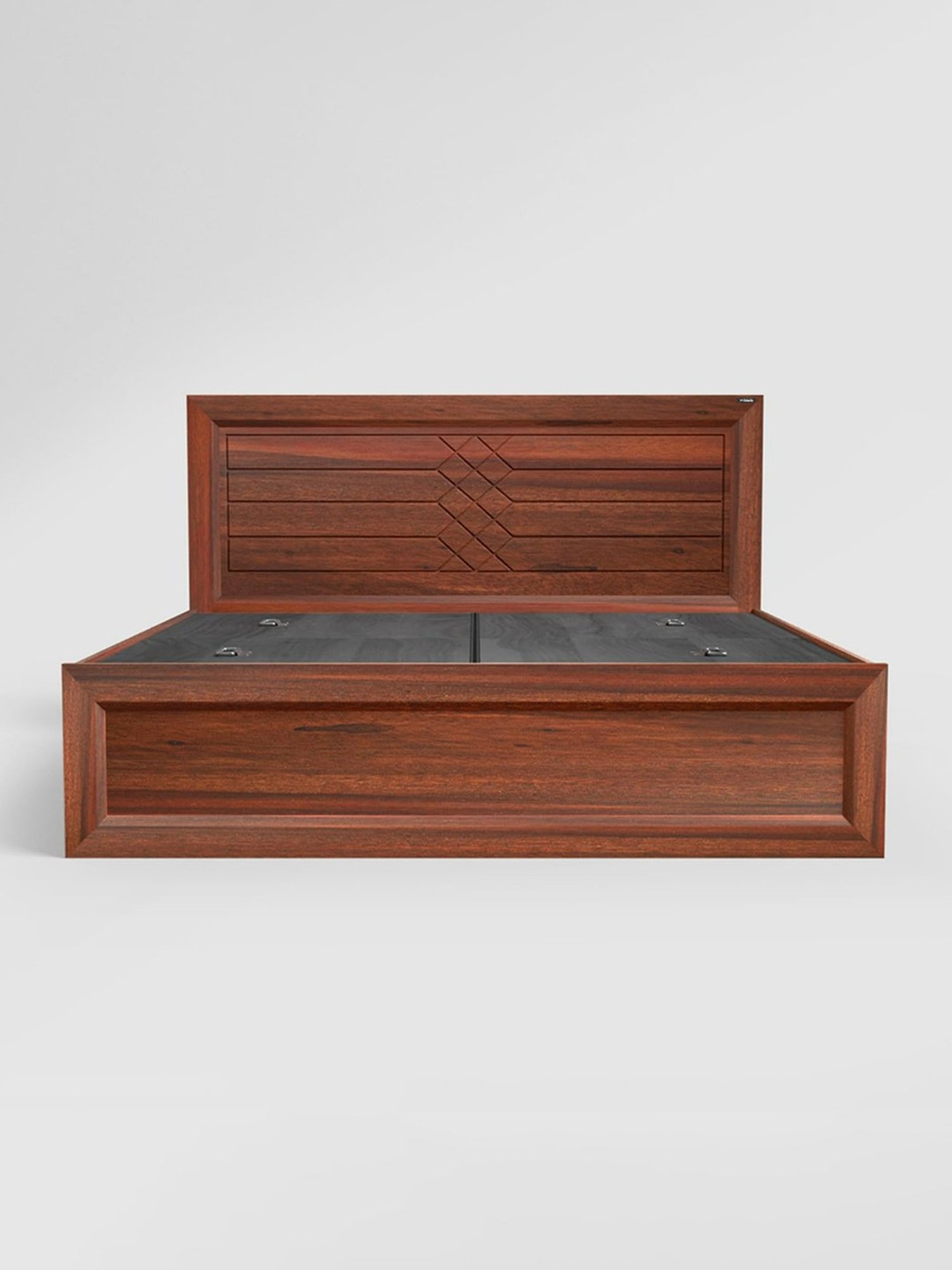 Nilkamal Riva Black Engineered Wood King Size Bed with Storage