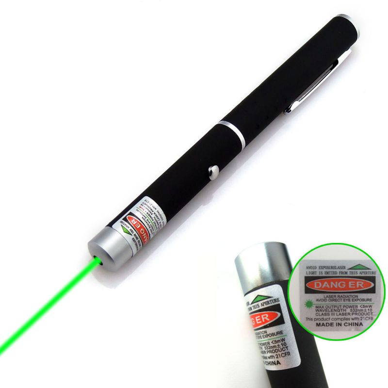Military High Power 5mW 532nm Green Laser Pointer Pen Visible Beam Light Lazer