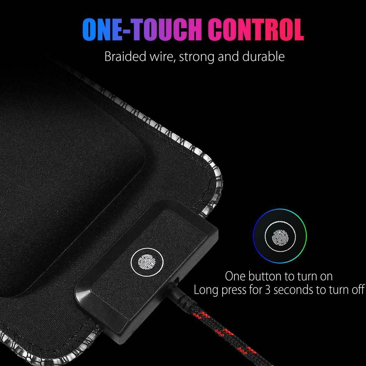 Gaming RGB Keyboard Pad Wrist Rest Pad Gamer LED Lighting Antislip Mouse Cushion Mat