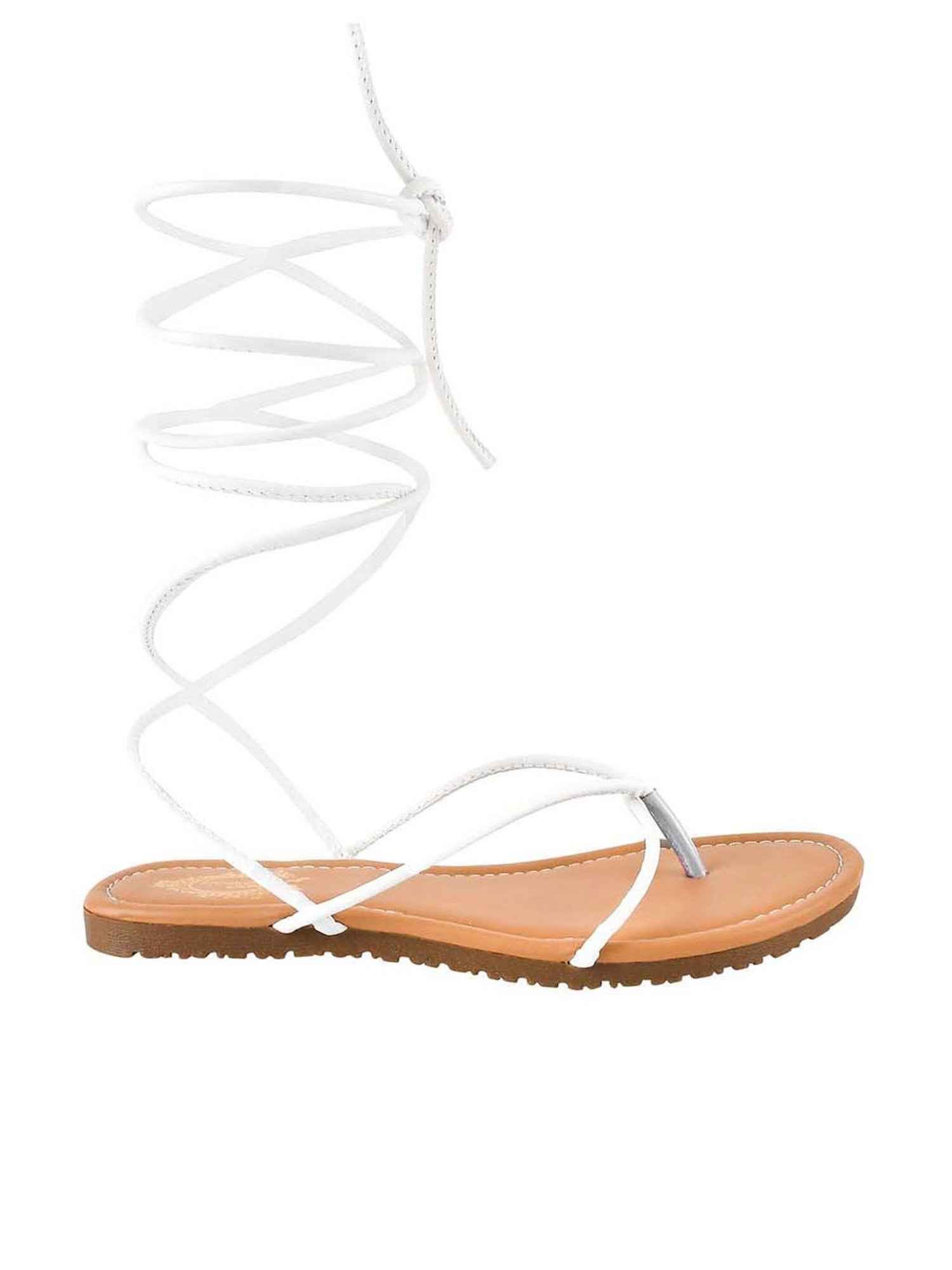 Shoetopia Kids White & Beige Casual Sandals