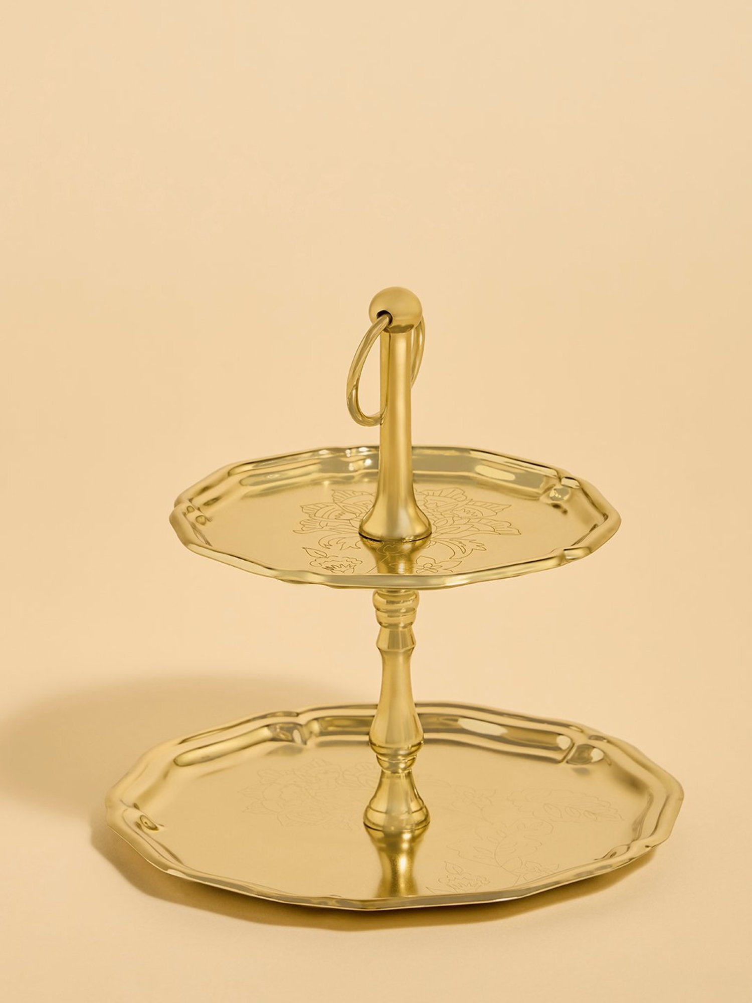 Westside Home Gold Two-Tier Cake Stand- Festive Season Gift
