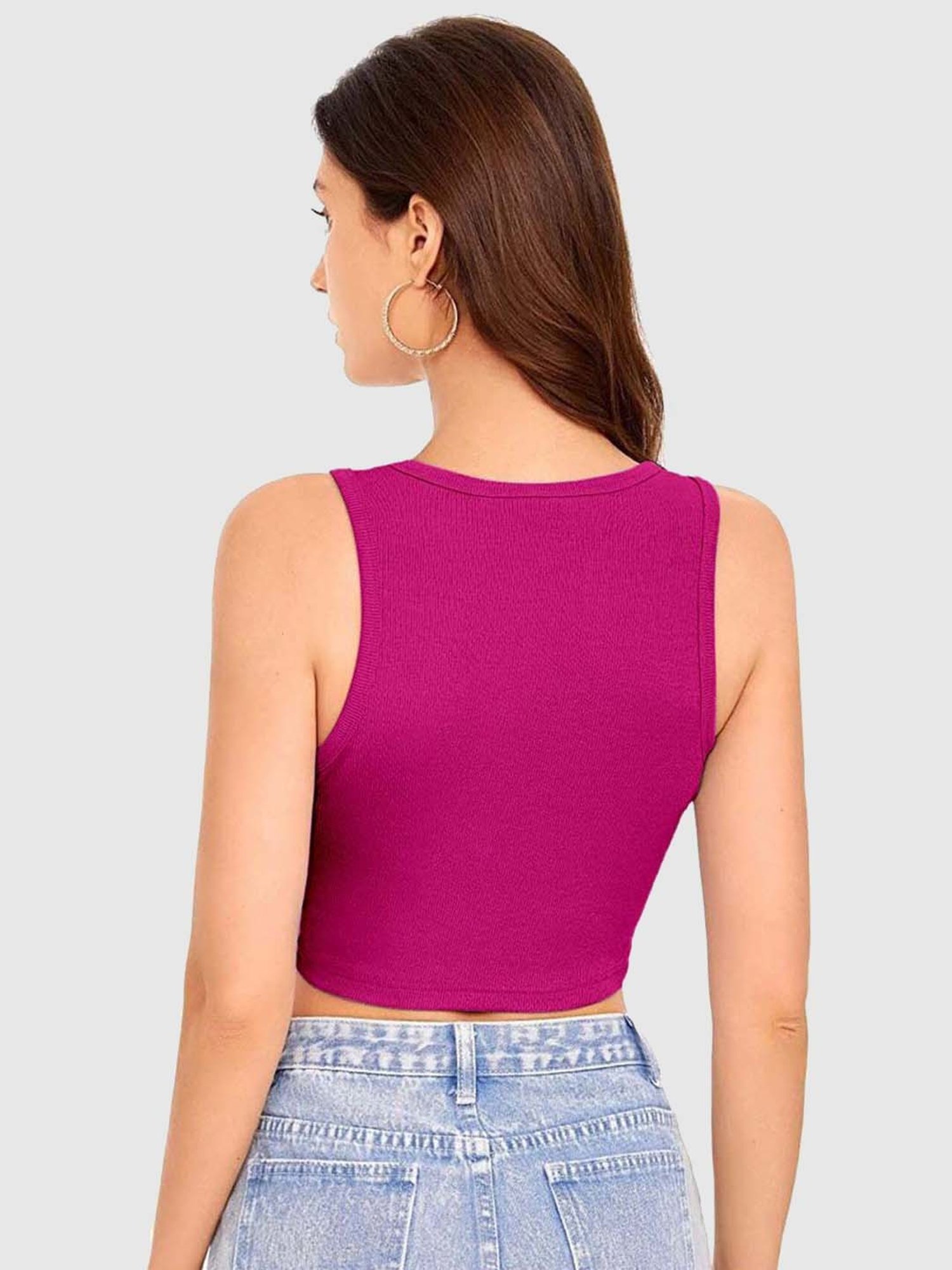 SELVIA Pink Regular Fit Top