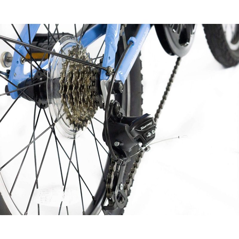 ZiZZO Via 7-Speed Aluminum 20" Folding Bike - Sky Blue