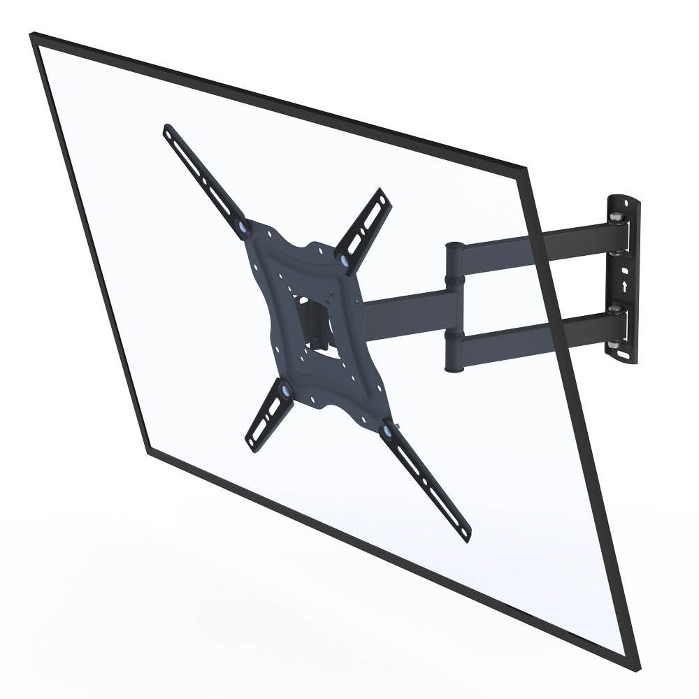 Full Motion TV Wall Mount Tilt 180&deg; Swivel For 26 32 36 39 40 42 46 50 52 55"