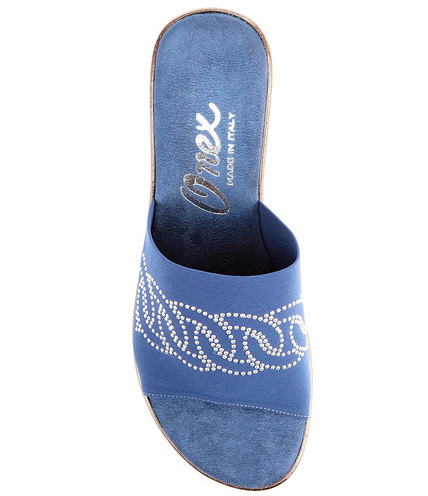 Onex Gene Rhinestone Embellished Slip-On Wedge Sandals