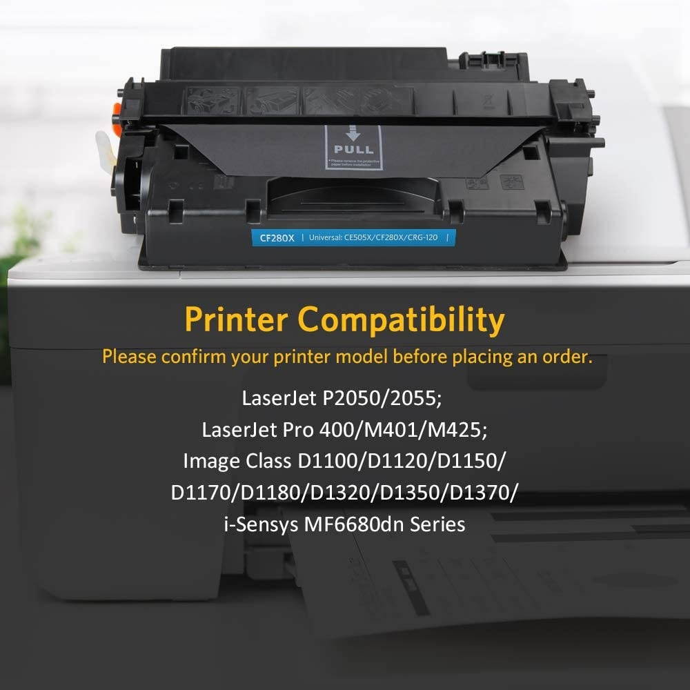 V4INK Compatible Toner Cartridge Replacement for HP 80X CF280X 80A CF280A Toner Black Ink High Yield for HP LaserJet Pro 400 M401 M401a M401d M401dn M401dne M401dw M401n MFP M425dn M425dw Printer