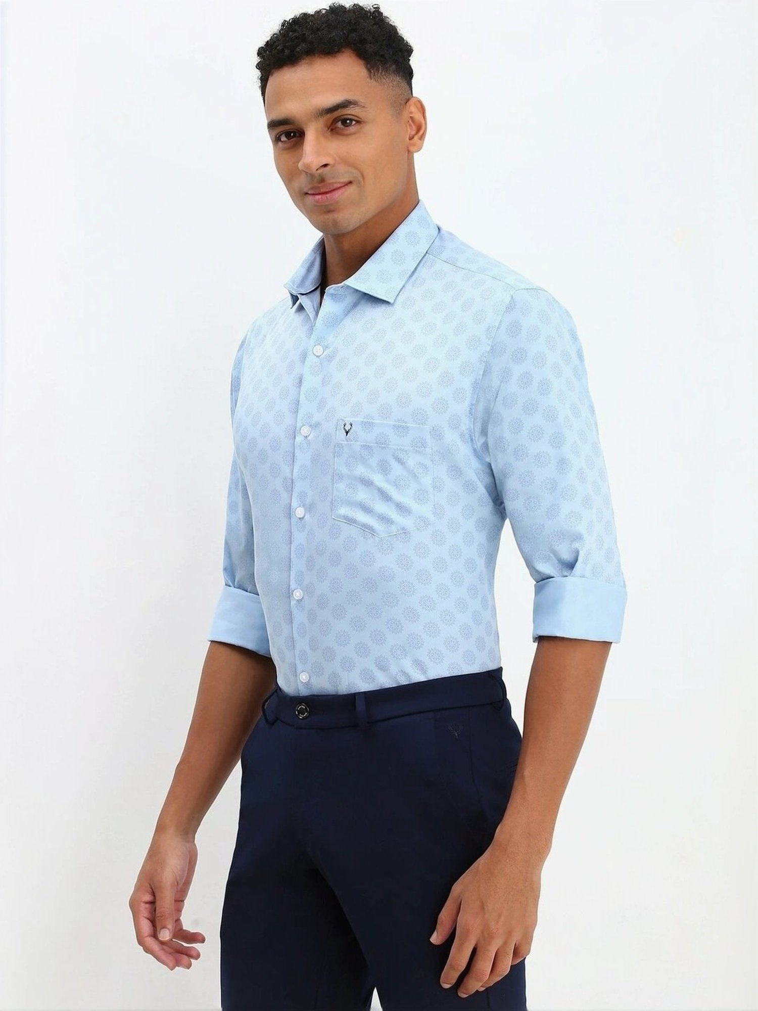 Arrow Sport Dark Green Cotton Slim Fit Shirt