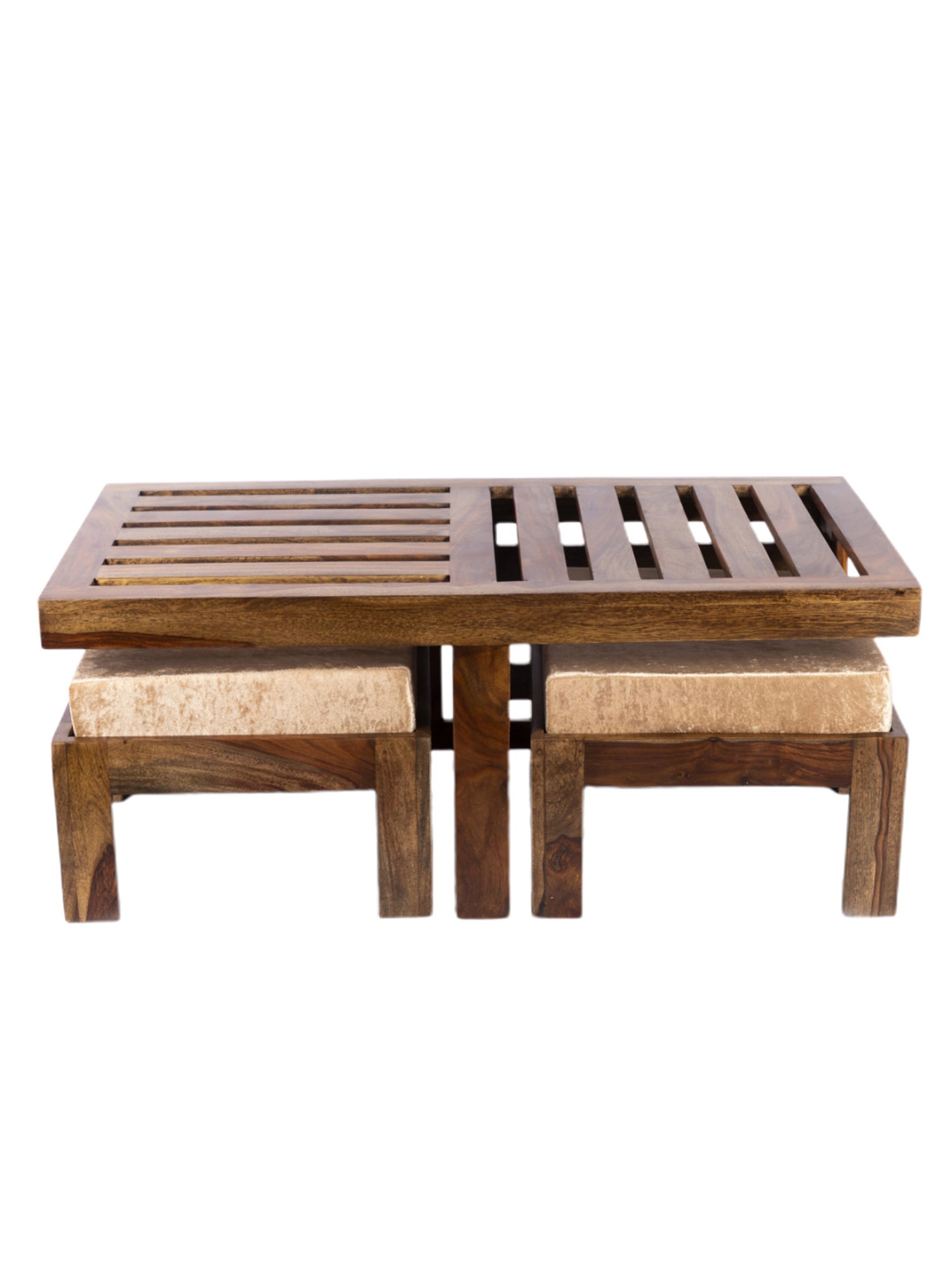 Ikiriya Irish Brown & Beige Wood Coffee Table
