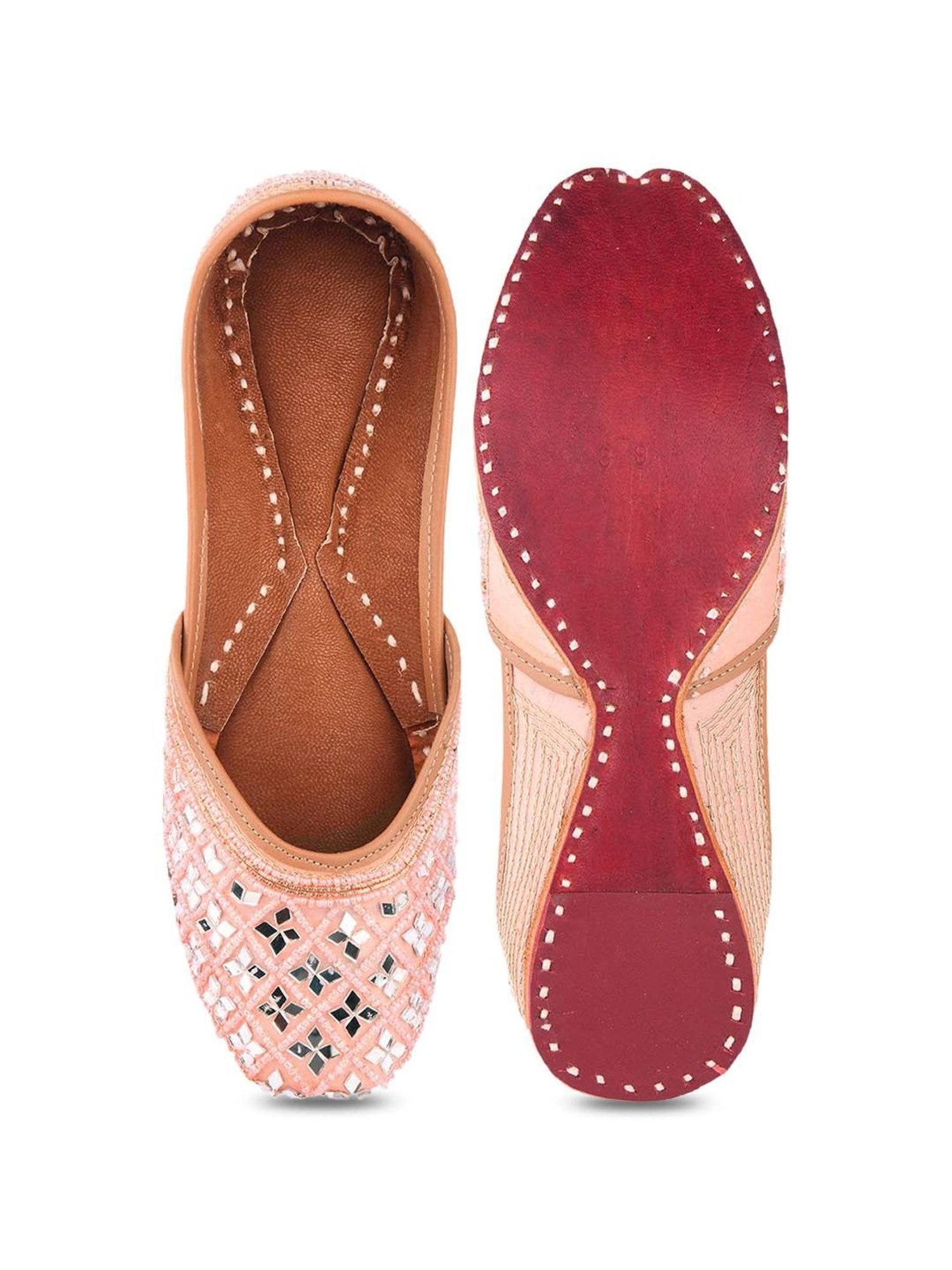 Desi Colour Women's Pink Ethnic Juttis