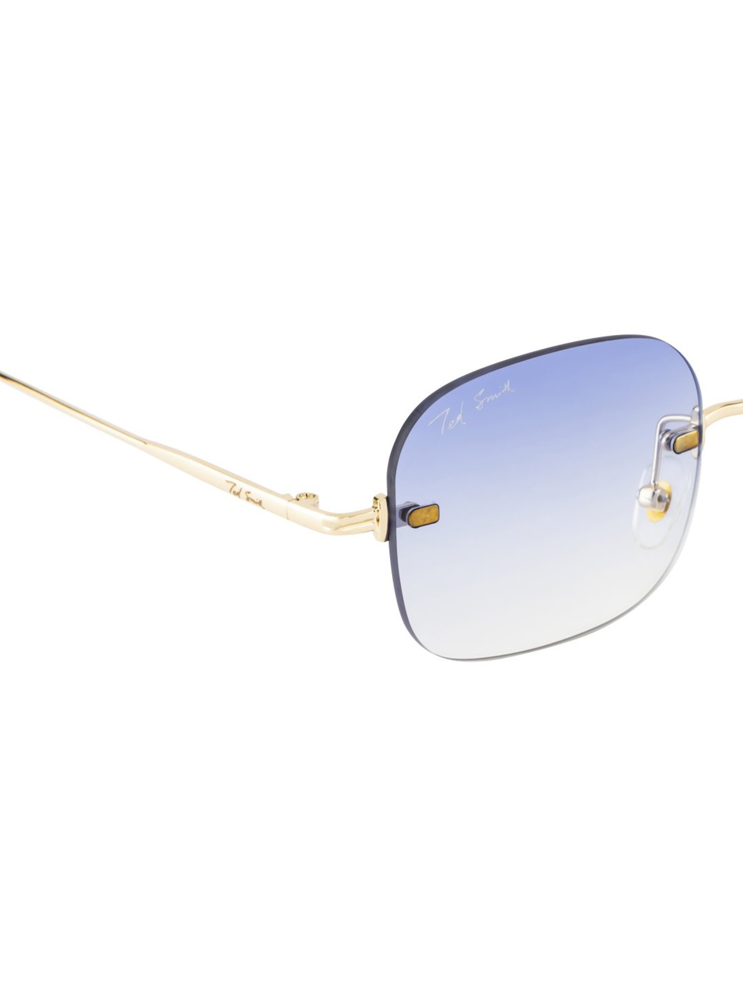 Ted Smith JUSTME_C3 Blue Gradient Square Sunglasses