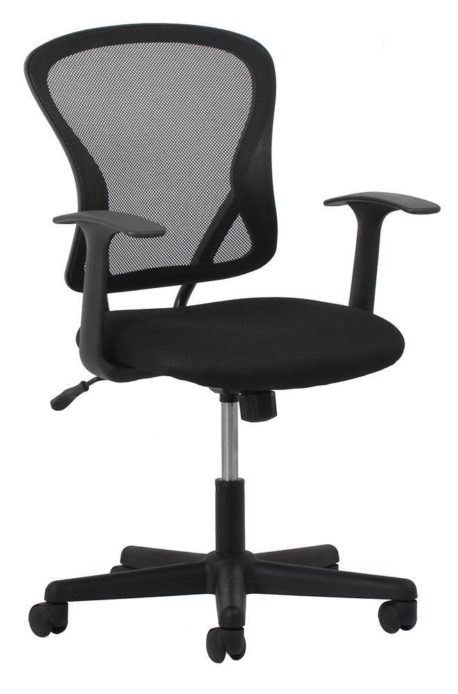 Essentials by OFM Swivel Mesh Task Chair with Arms, Black