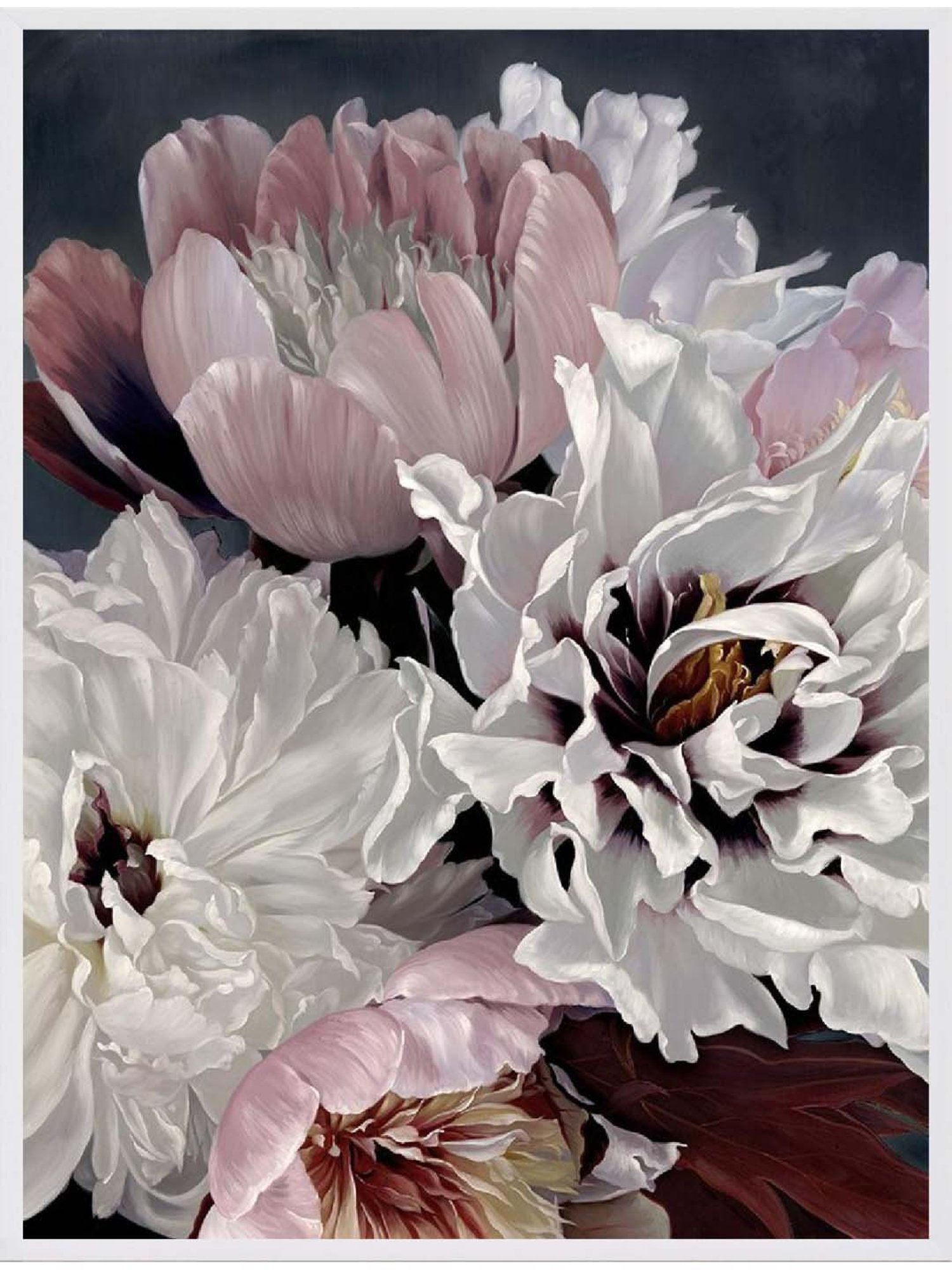 ARTE'VENUE Fleur Pink & Black Canvas Wall Arts - Set of 2 (11 X 14 inch Each)