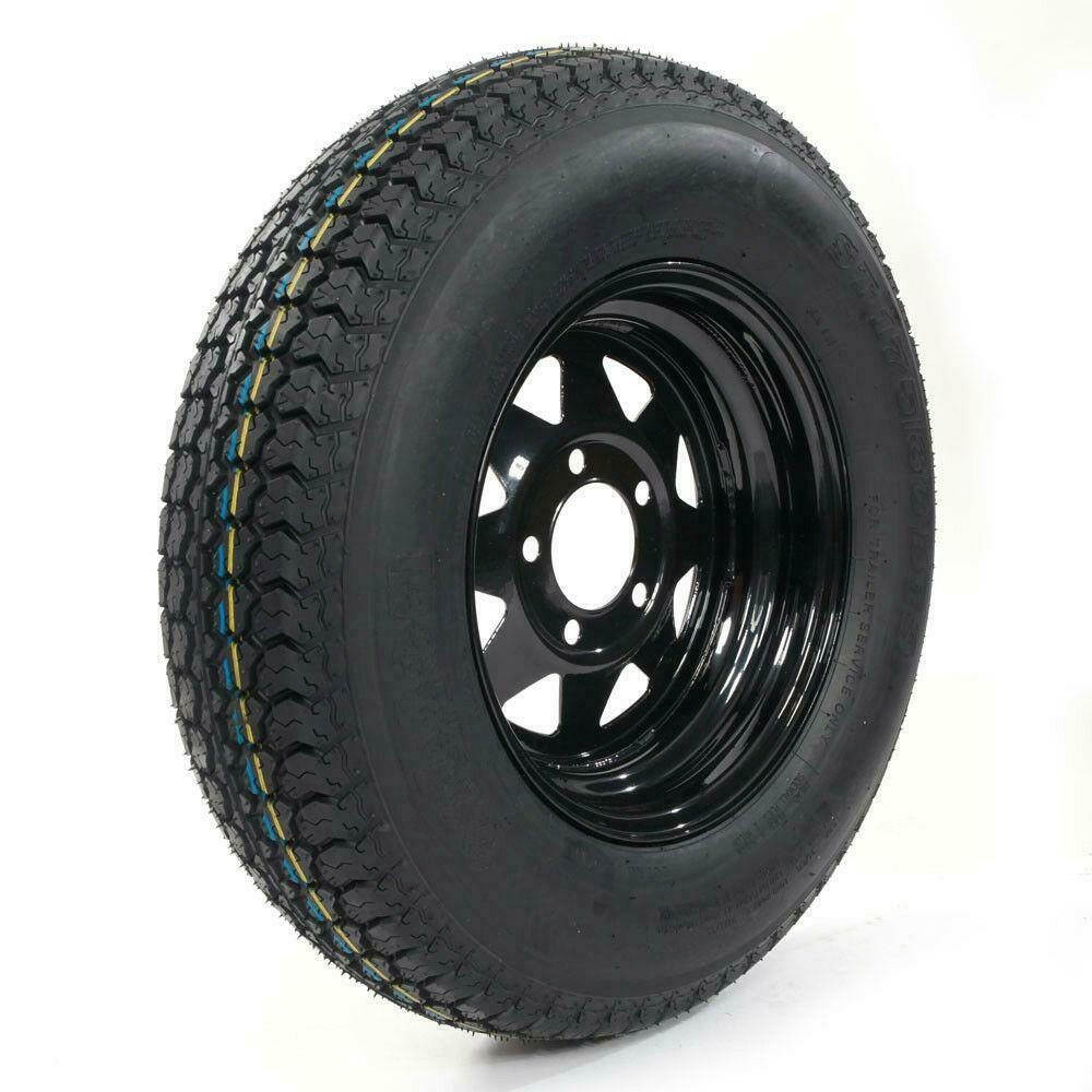 2x 5 on 4.5" ST175/80D13 LRC ET Bias Trailer Tire 1,360 Lbs  Load Range c  Rubbe
