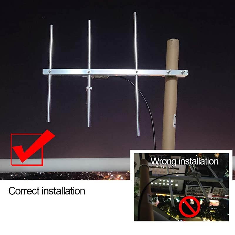 7dBi Yagi Antenna Wide Band UHF 400-470Mhz 70CM Antenna Outdoor Mobile Radio/Two-Way Radio Signal Booster Long Range SL16 Female SO239 Antenna for Motorola Icom Midland Yaesu Transceiver