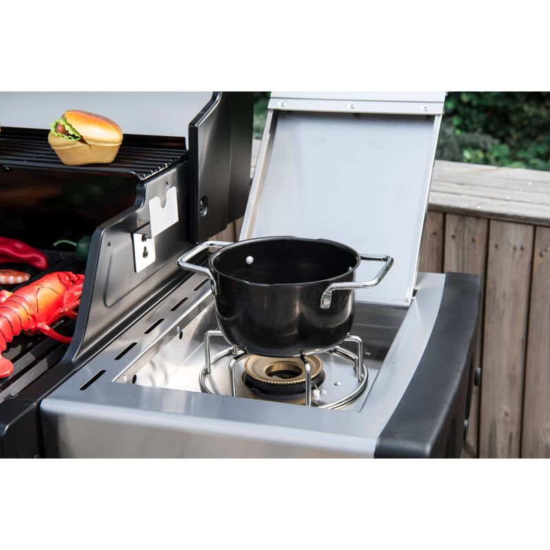Stainless Steel 4 Burner Propane Gas Grill with Side Burner MG4001 Silver - Royal Gourmet