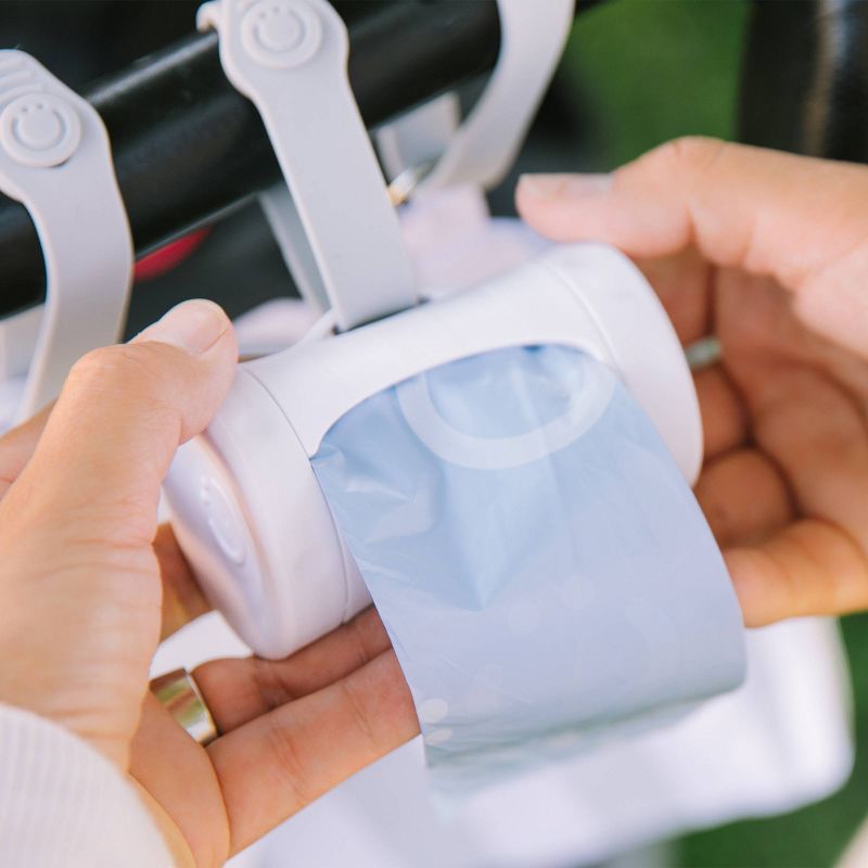 Beriwinkle Linen Diaper Caddy - Gray Sparkle