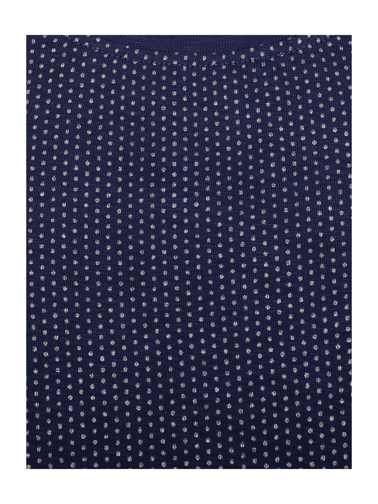 Elle Kids Navy Cotton Printed Top