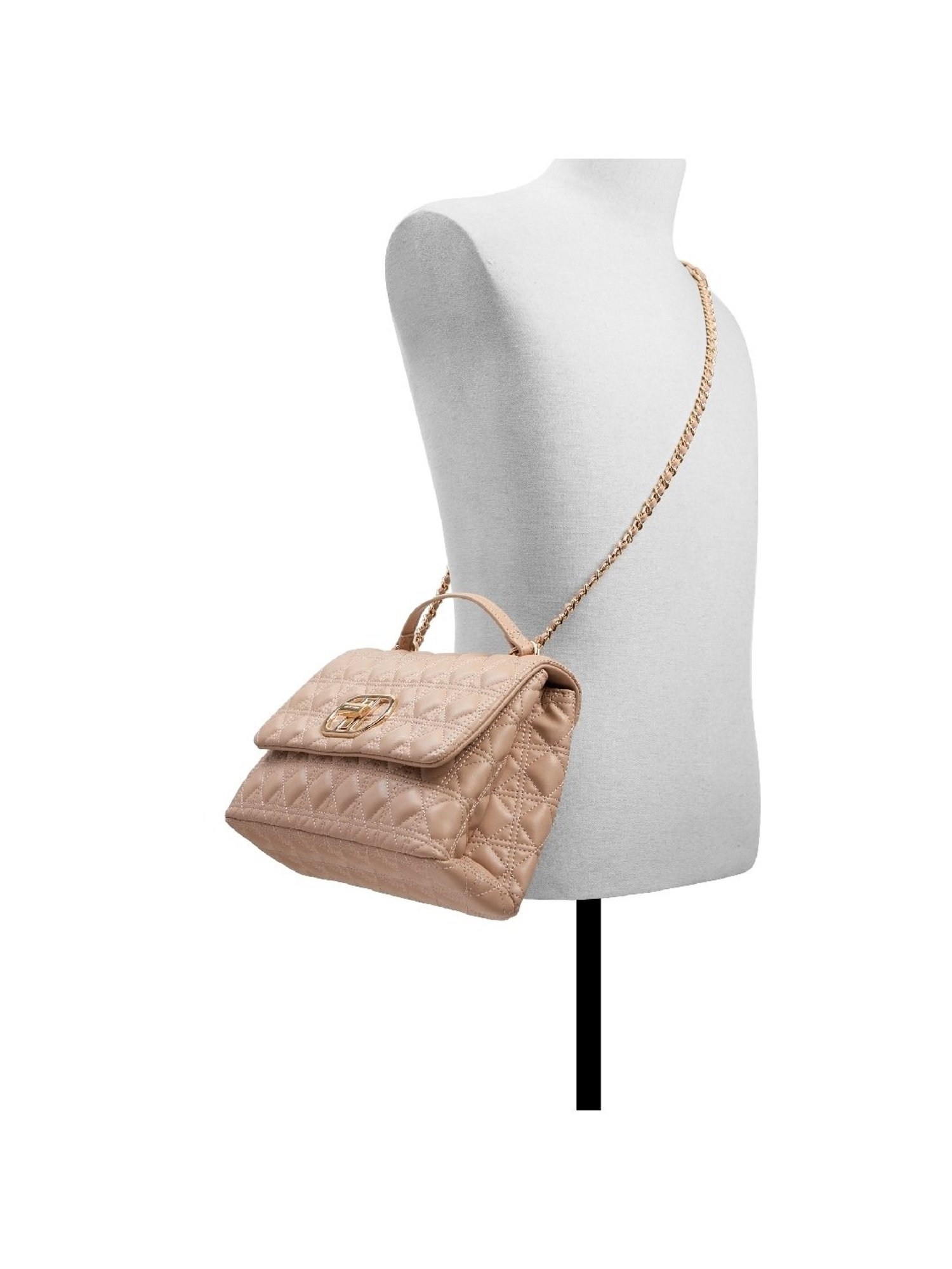 Call It Spring Beige Textured Medium Sling Handbag