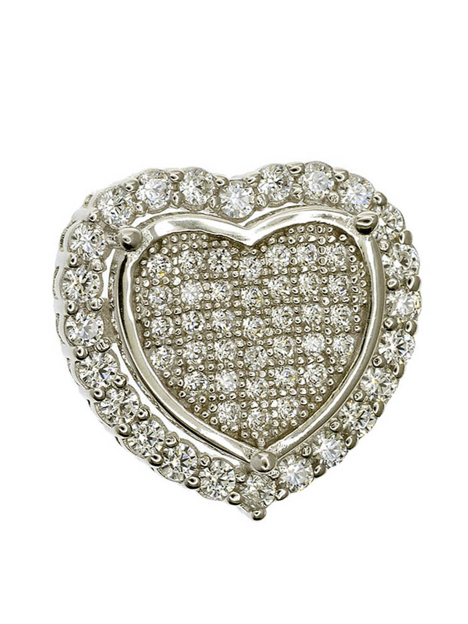 The Real Effect London Classic Collection 800 Silver Heart Earrings for Women