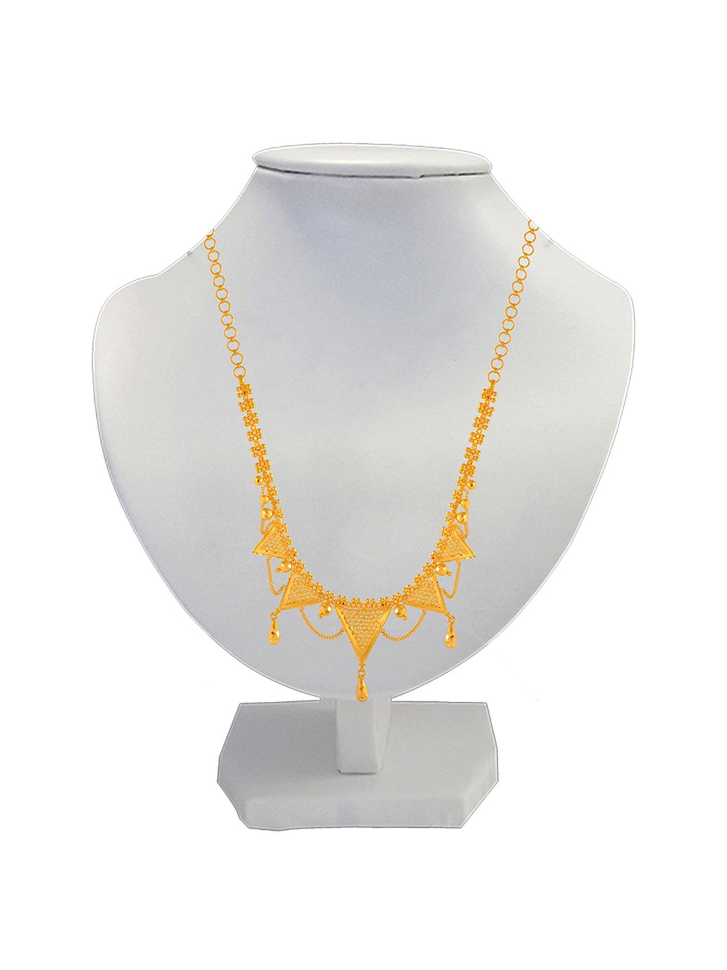 CKC Repouss&iquest; Work Rudraksha Gold Extender Neck Chain: Spiritual Elegance