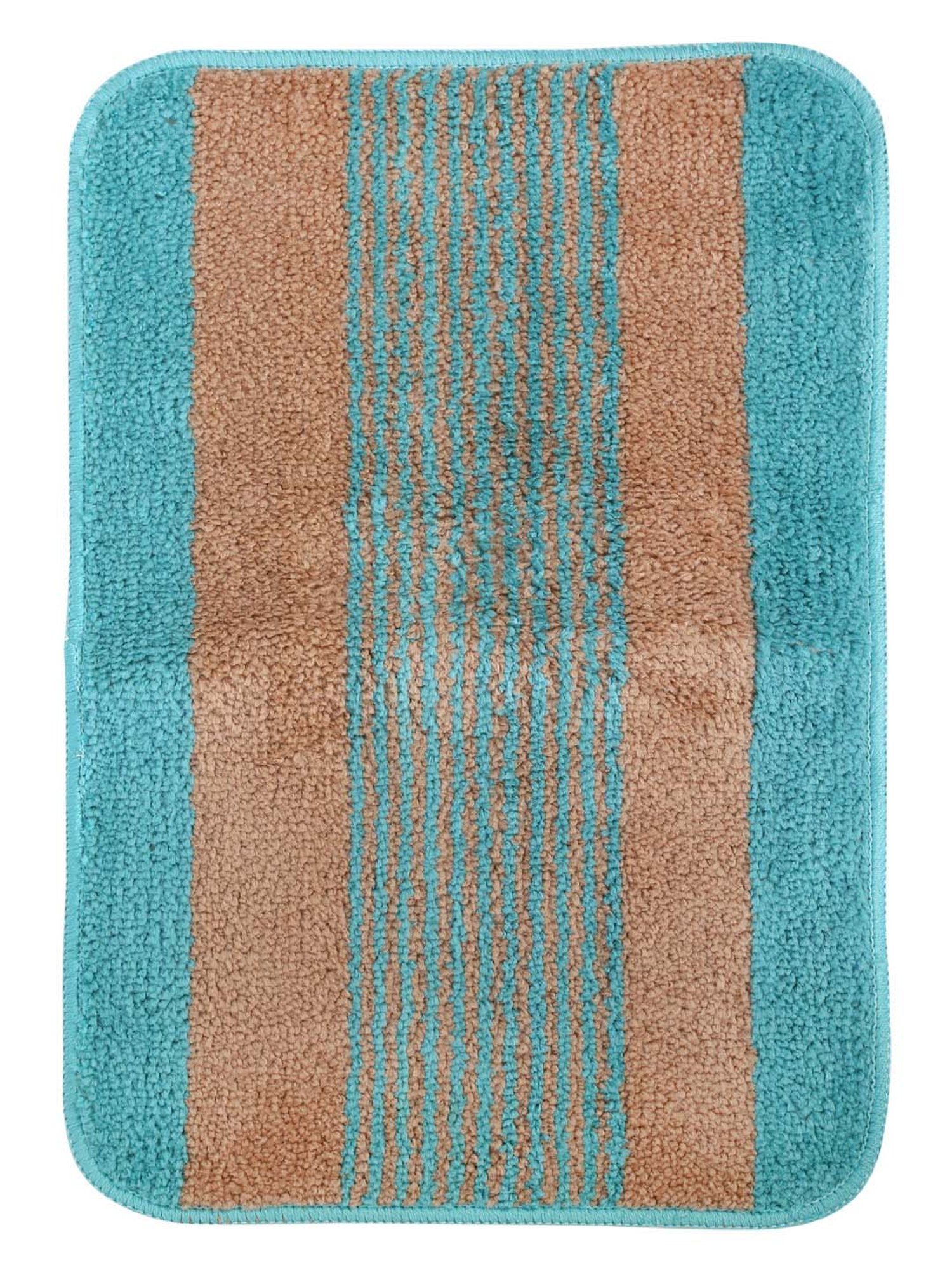 HOSTA HOMES Brown & Blue Cotton Anti-Skid Door Mats - Set of 2