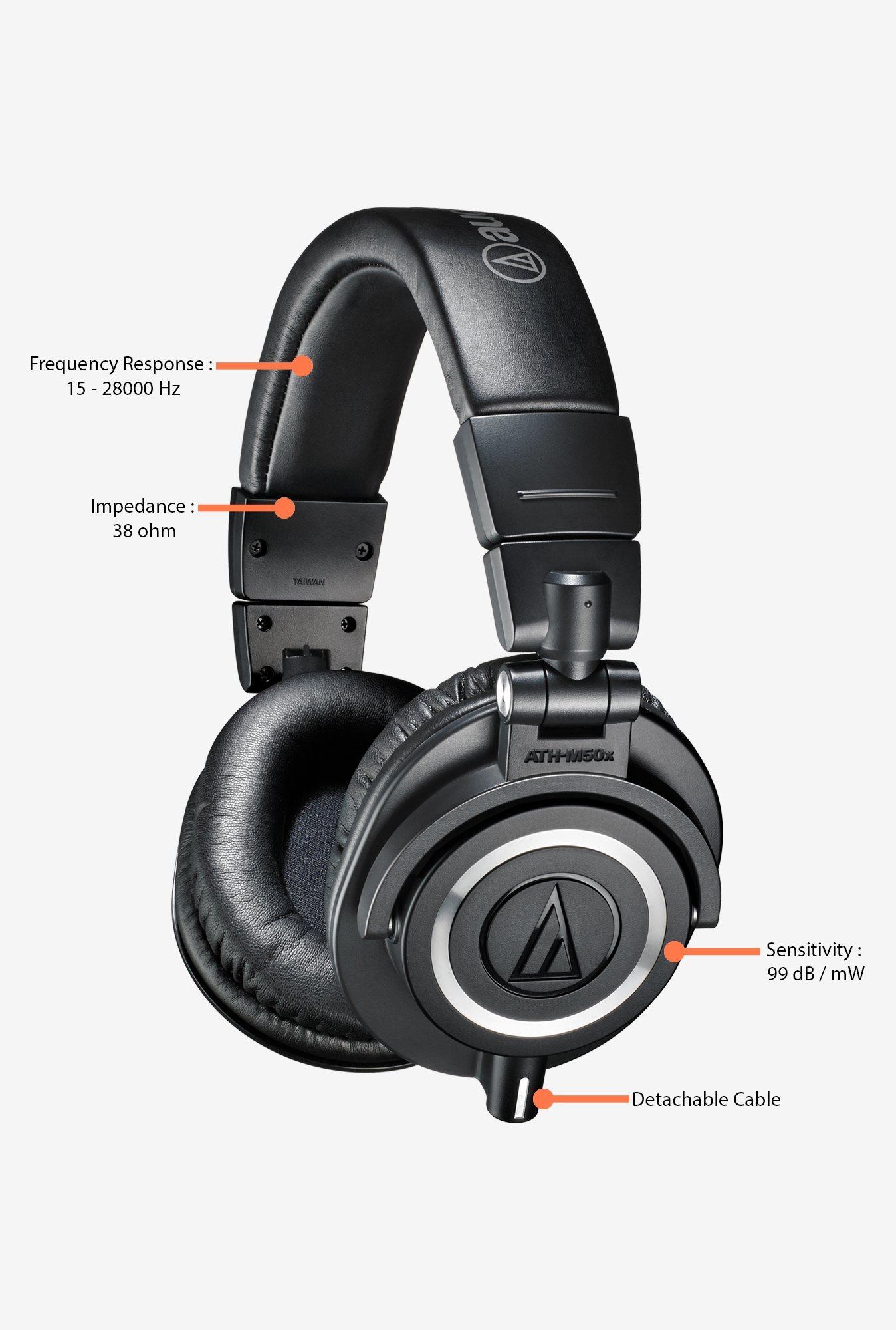Audio-Technica ATH-M50x Headphones Black