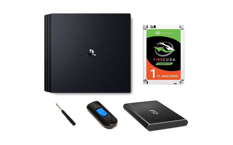 Fantom Drives 1TB PS4 SSHD (Solid State Hybrid Drive/SSD+HDD) Upgrade Kit - Seagate Firecuda - Compatible with PlayStation 4, PS4 Slim, and PS4 Pro