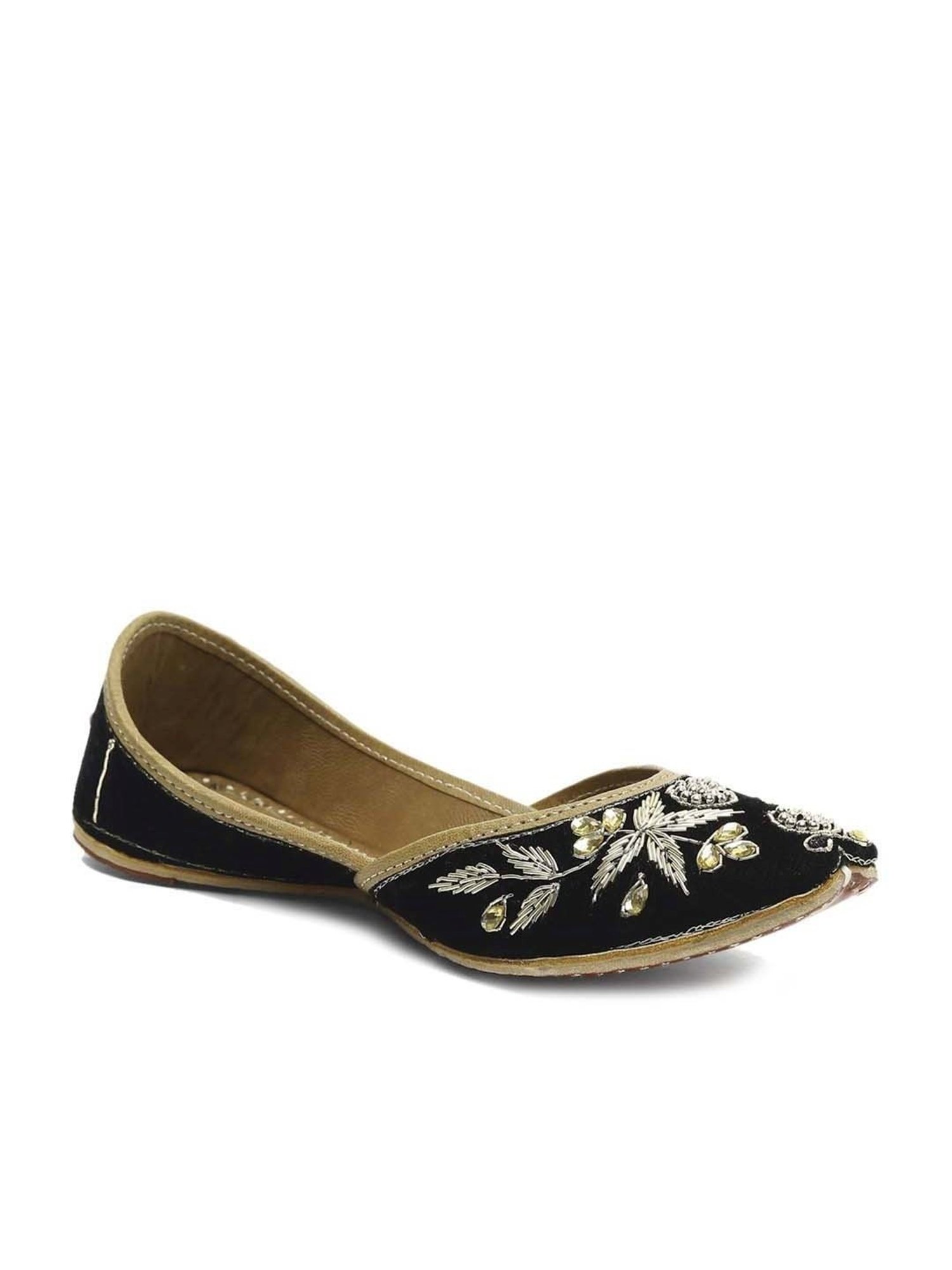 Glam Story Women's Black Ethnic Juttis