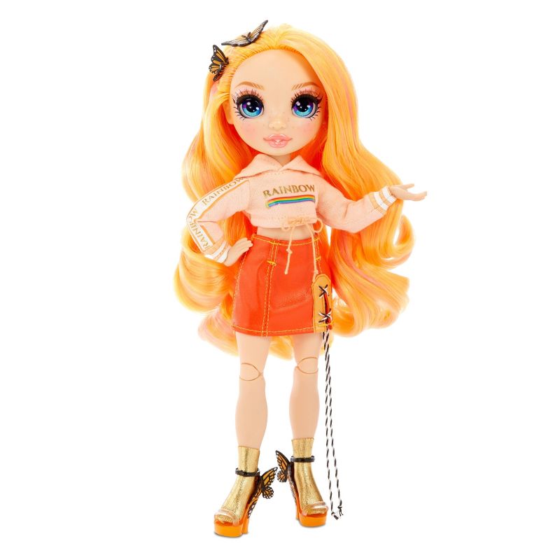 Rainbow High Poppy Rowan – Orange Fashion Doll with 2 Outfits