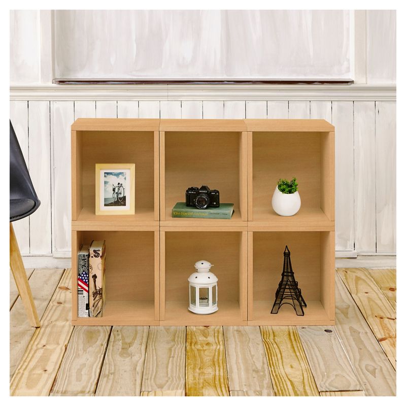 Way Basics Stackable Eco Storage Cube Cubby Organizer Natural Wood Grain