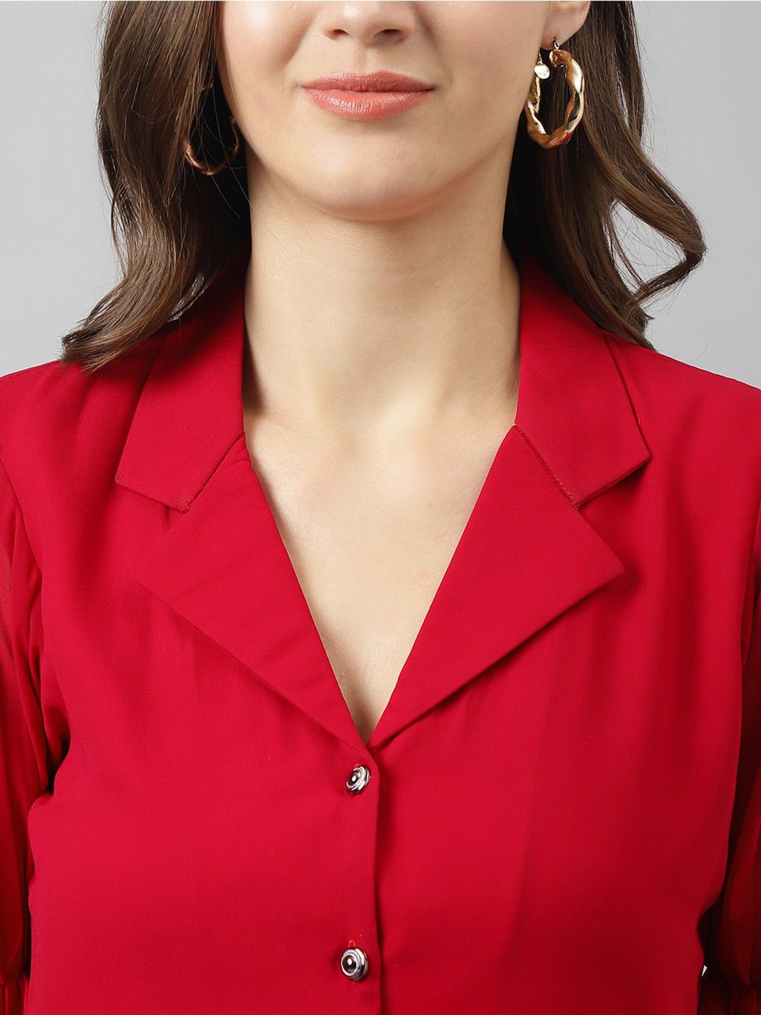 KERI PERRY Red Regular Fit Top