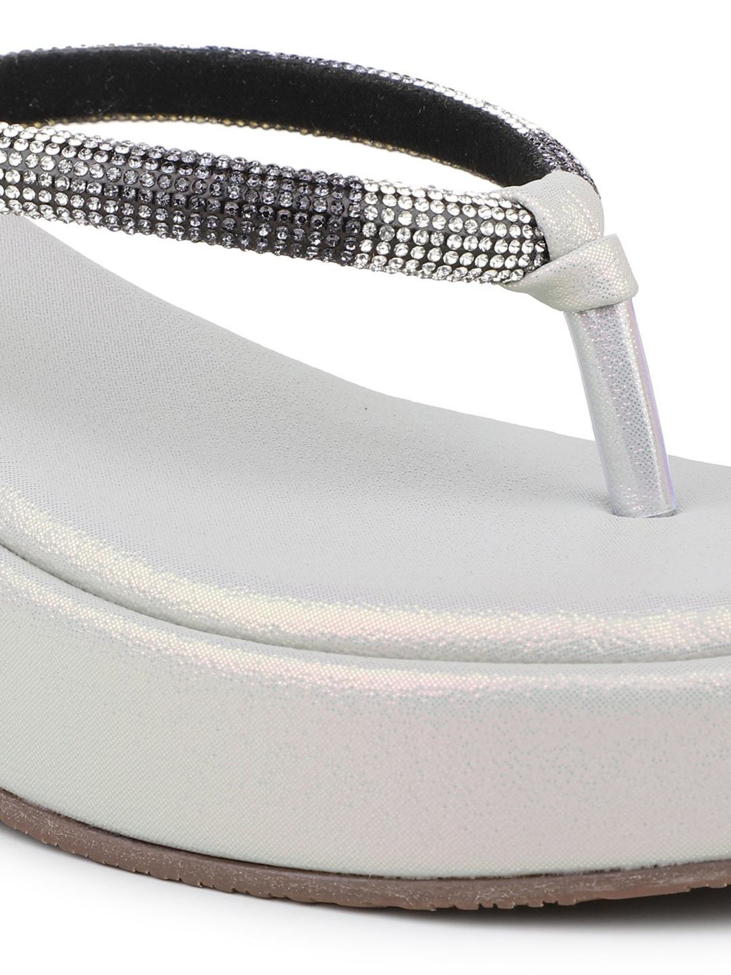 Inc.5 Women's Pewter Thong Wedges