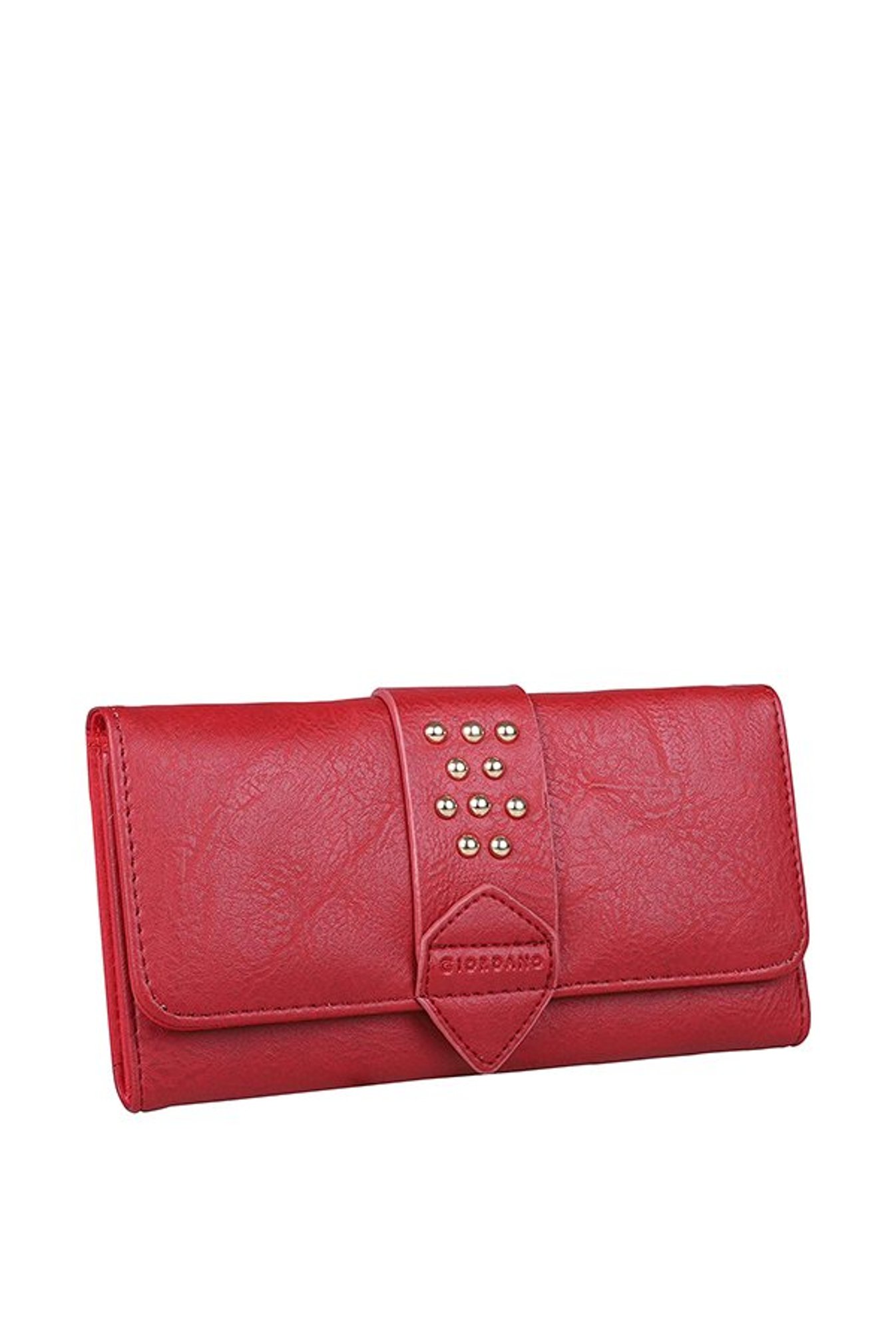 Giordano Red Riveted Tri-Fold Wallet