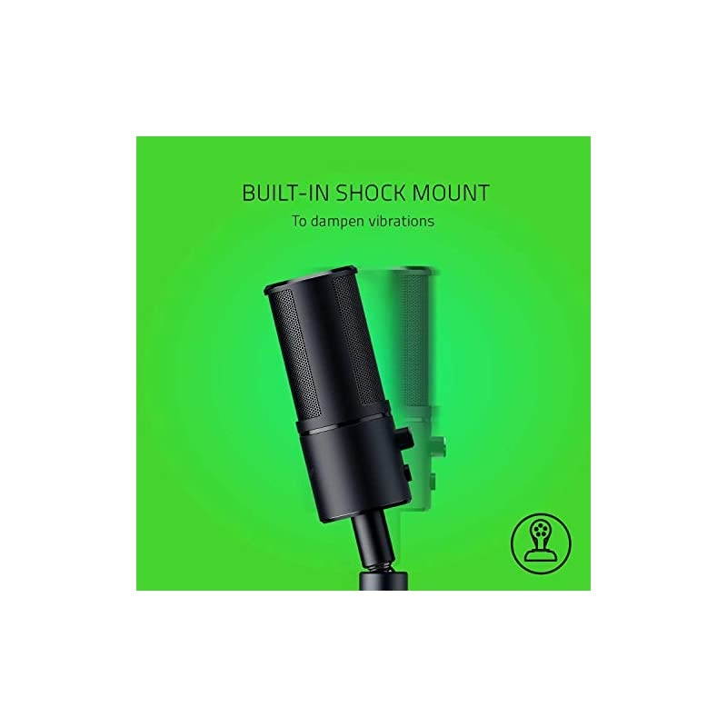 Seiren Emote Streaming Microphone: 8-bit Emoticon LED Display, Stream Reactive Emoticons, Hypercardioid Condenser Mic, Built-in Shock Mount, Height & Angle Adjustable Stand, Classic Black