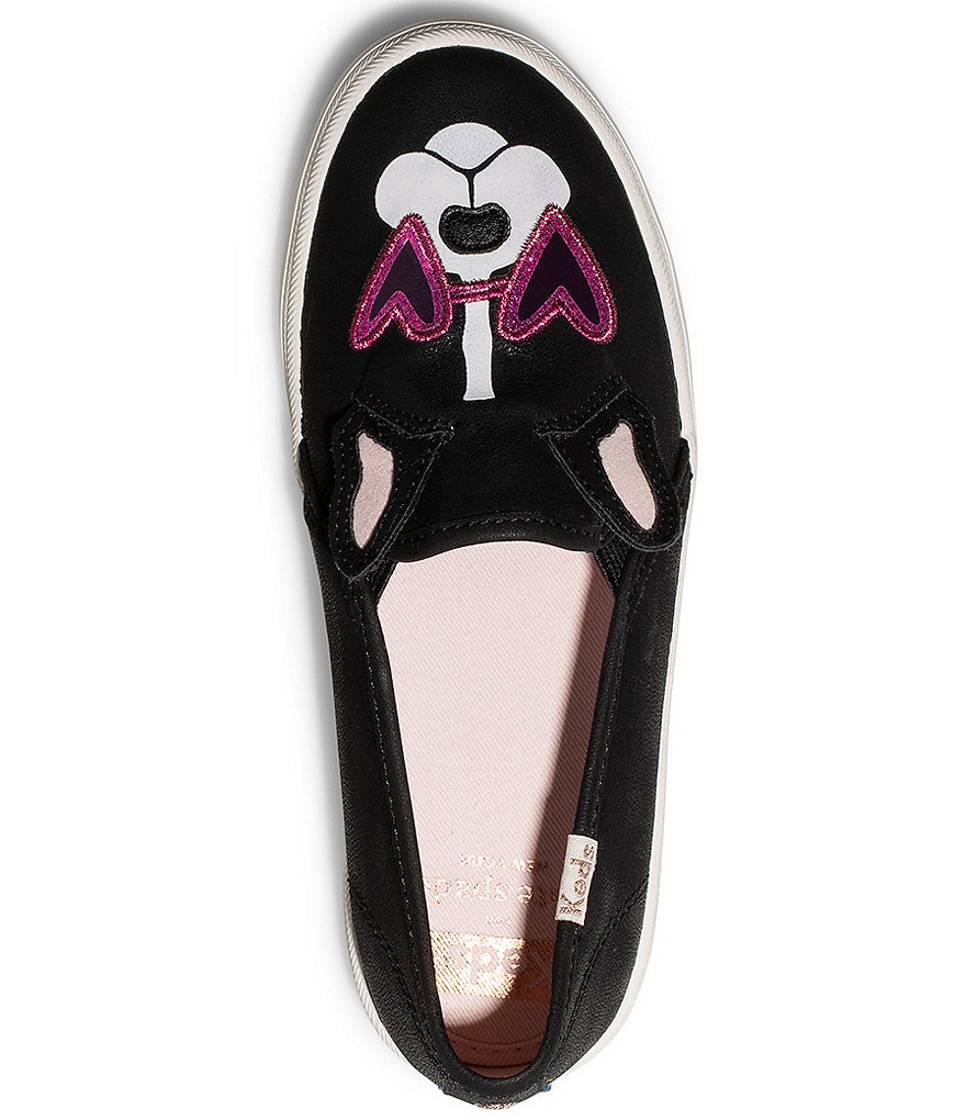 Keds Keds x kate spade new york Girls' Double Decker Leather Slip-On Sneakers (Toddler)