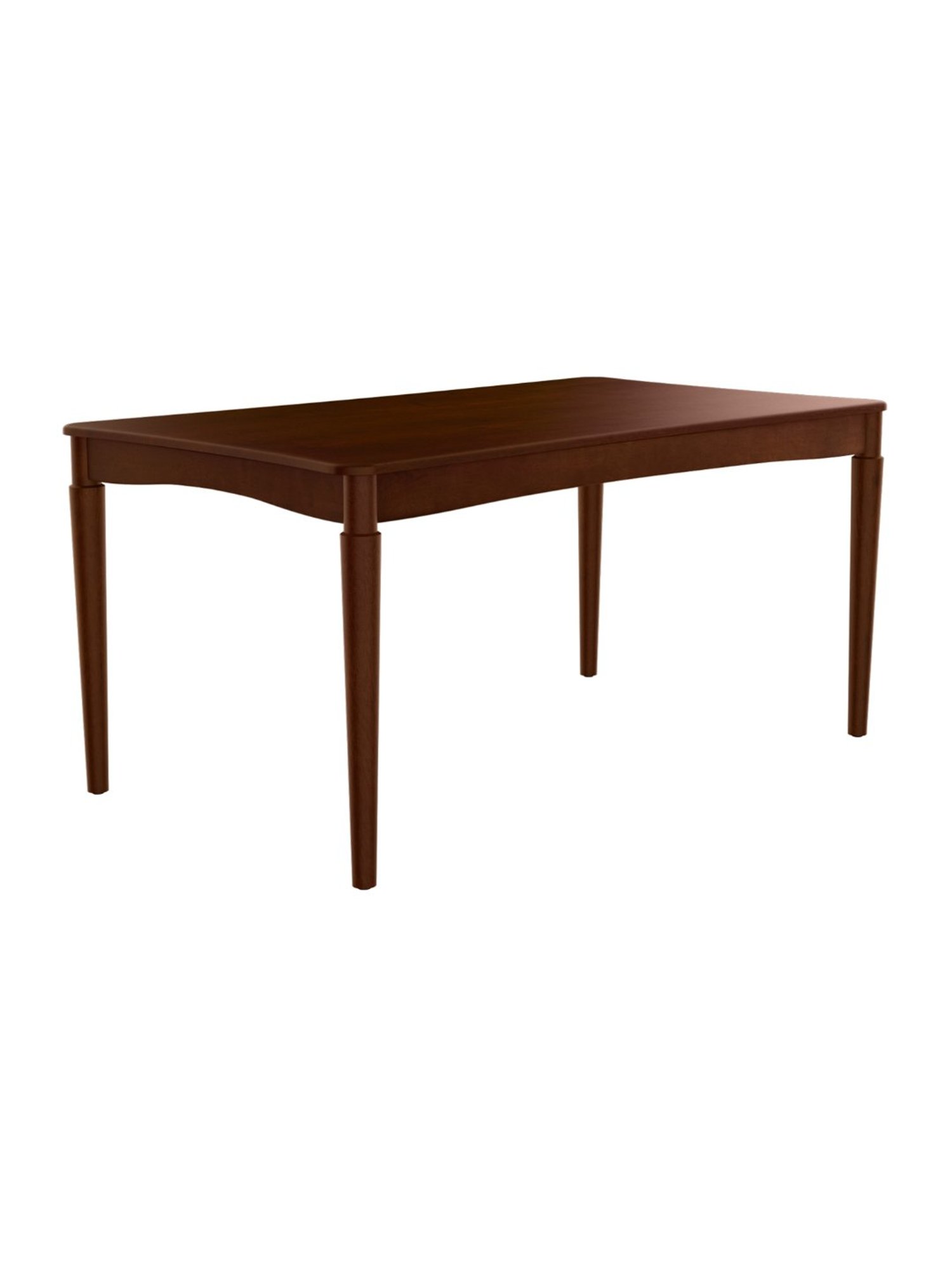 Godrej Interio Ezra Brown Rubber Wood 6 Seater Rectangular Dining Table