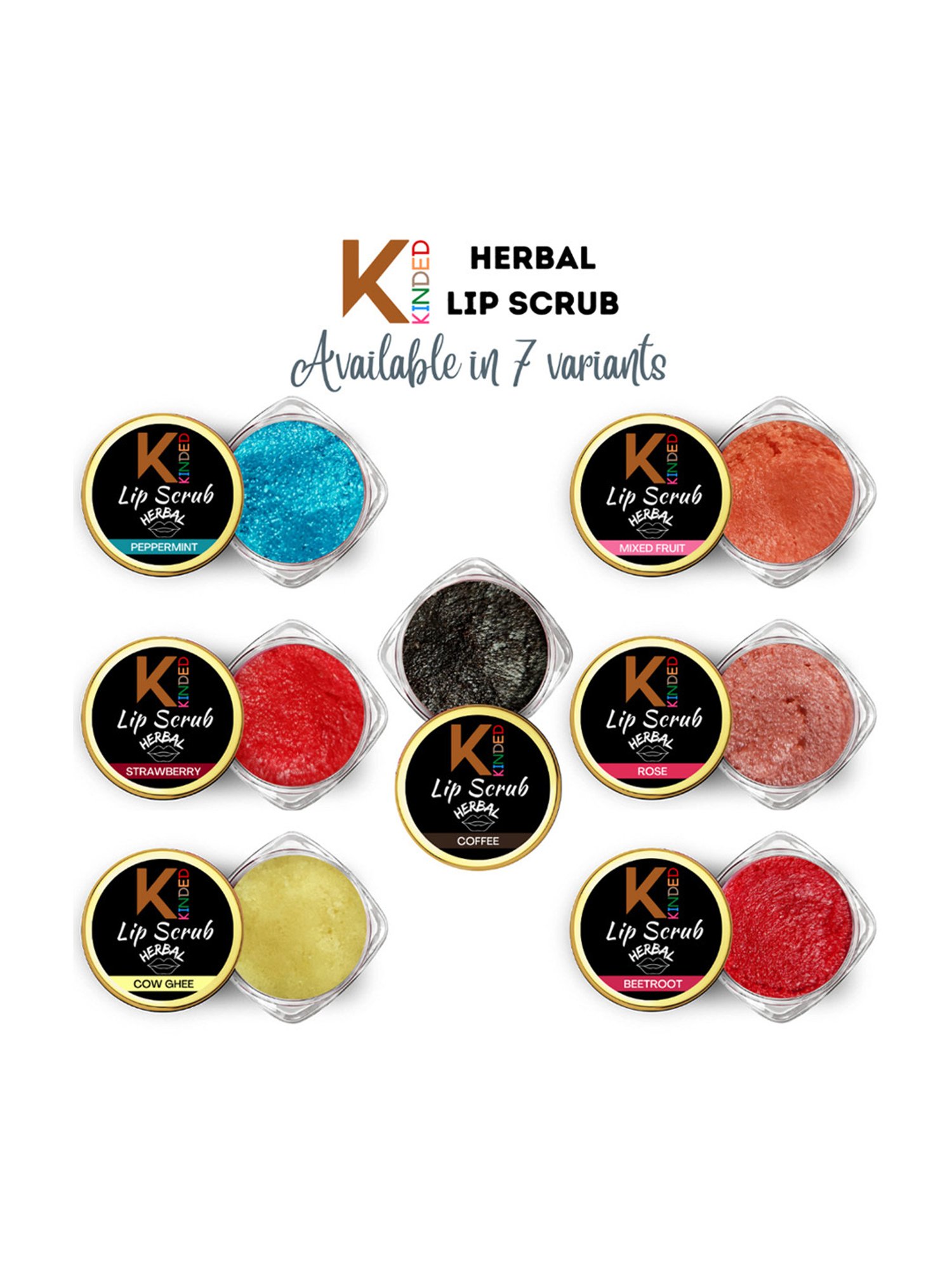 ENN Sugar Rush Nourishing Lip Scrub with Pomegranate & Vitamin E - 6 gm