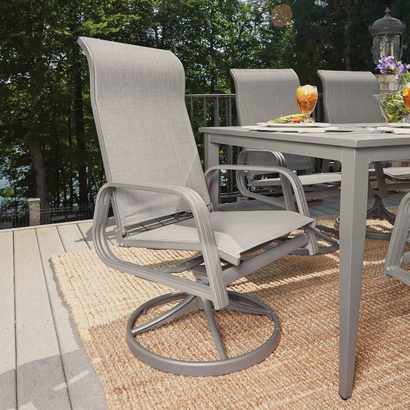 Daytona Outdoor Swivel Chair - Dark Gray - Home Styles